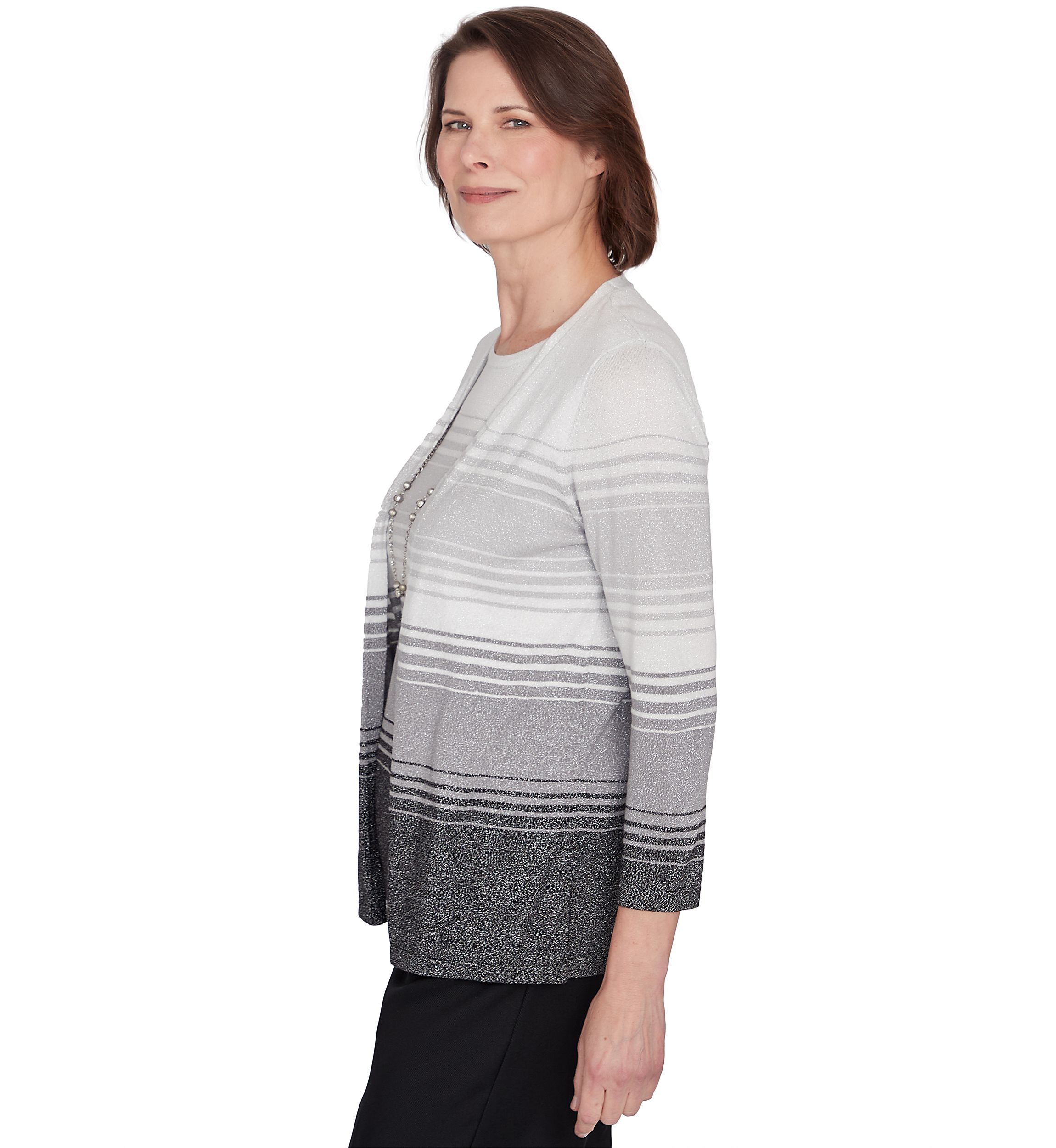 Womens 2 in 1 Classics Ombré Stripe Top