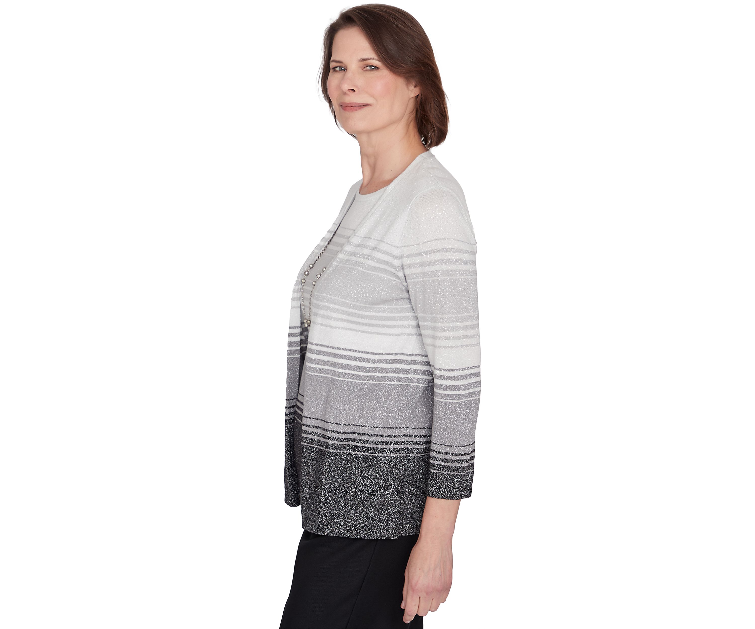 Womens 2 in 1 Classics Ombré Stripe Top