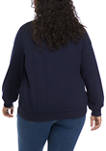 Plus Size Long Sleeve Owls Love Pullover