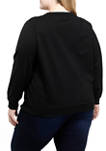 Plus Size Classics Long Sleeve French Terry Love Birds Top