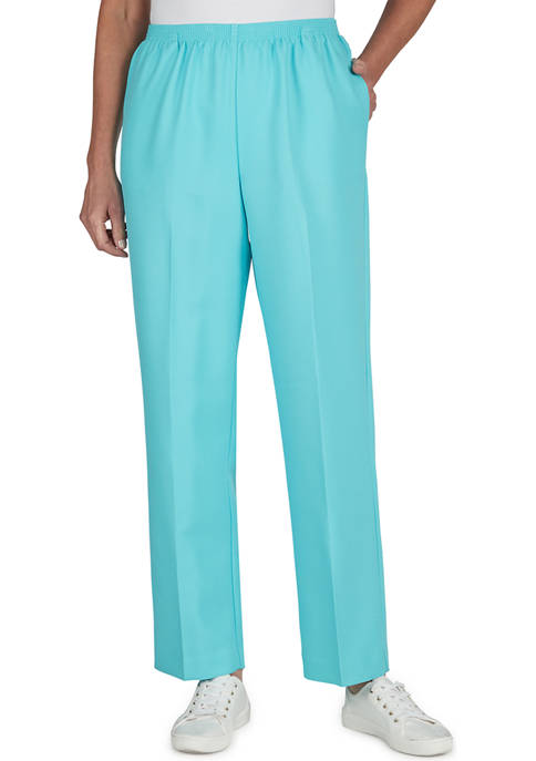 Alfred Dunner Petite Solid Pull-On Pant | belk