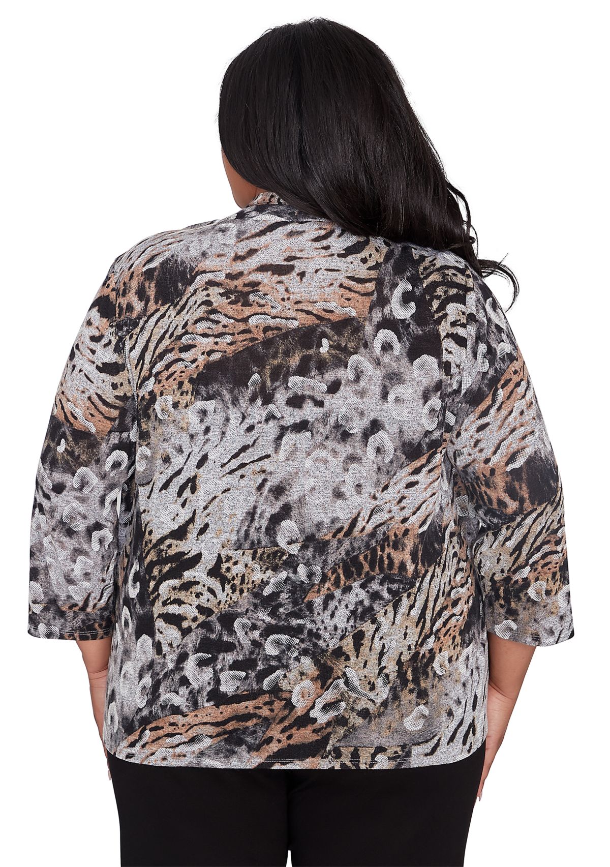 Plus Size Classics Animal Two in One Sweater