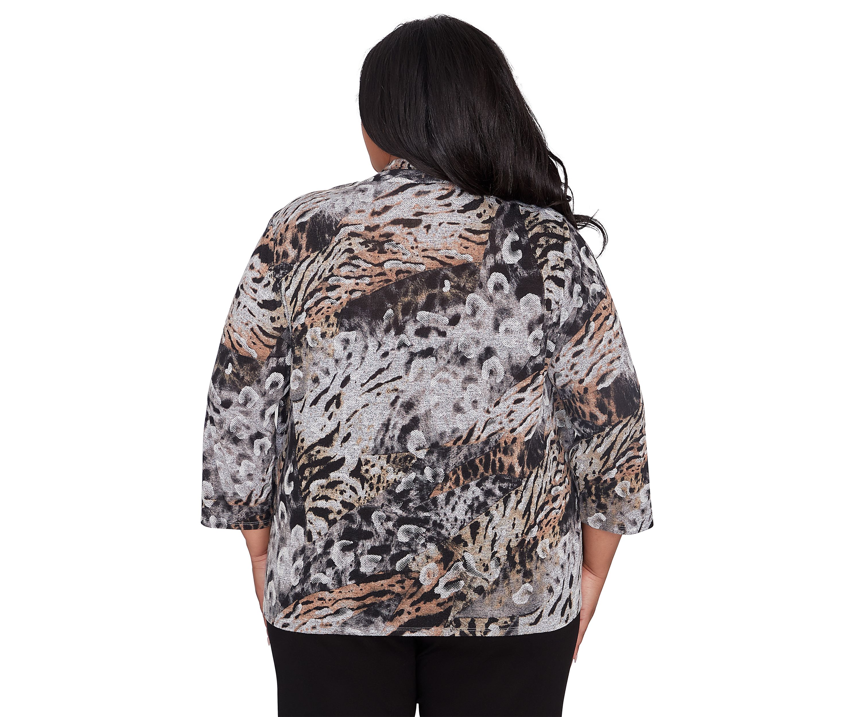 Plus Size Classics Animal Two in One Sweater