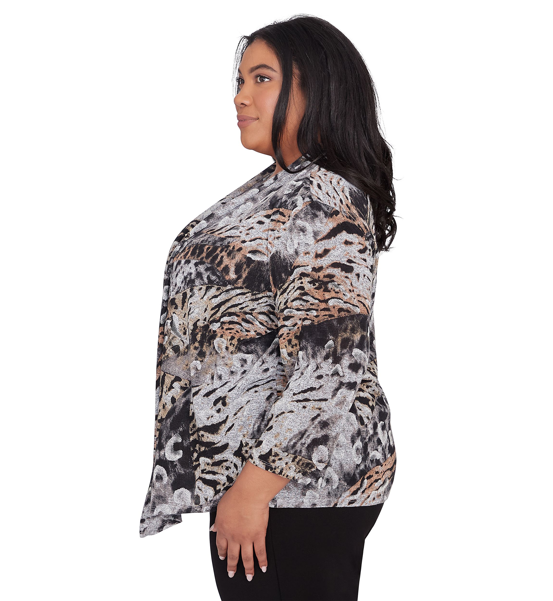 Plus Size Classics Animal Two in One Sweater