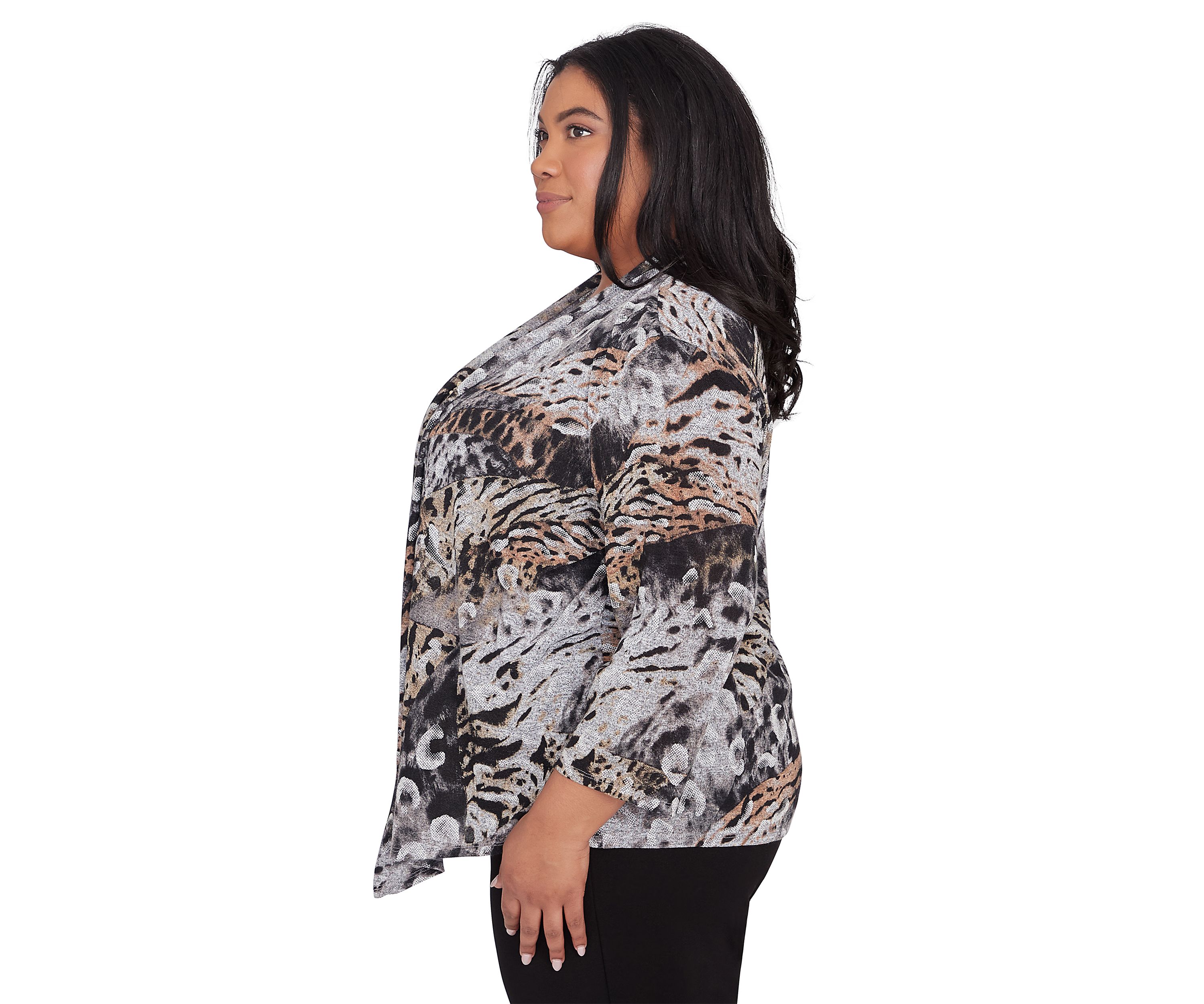 Plus Size Classics Animal Two in One Sweater