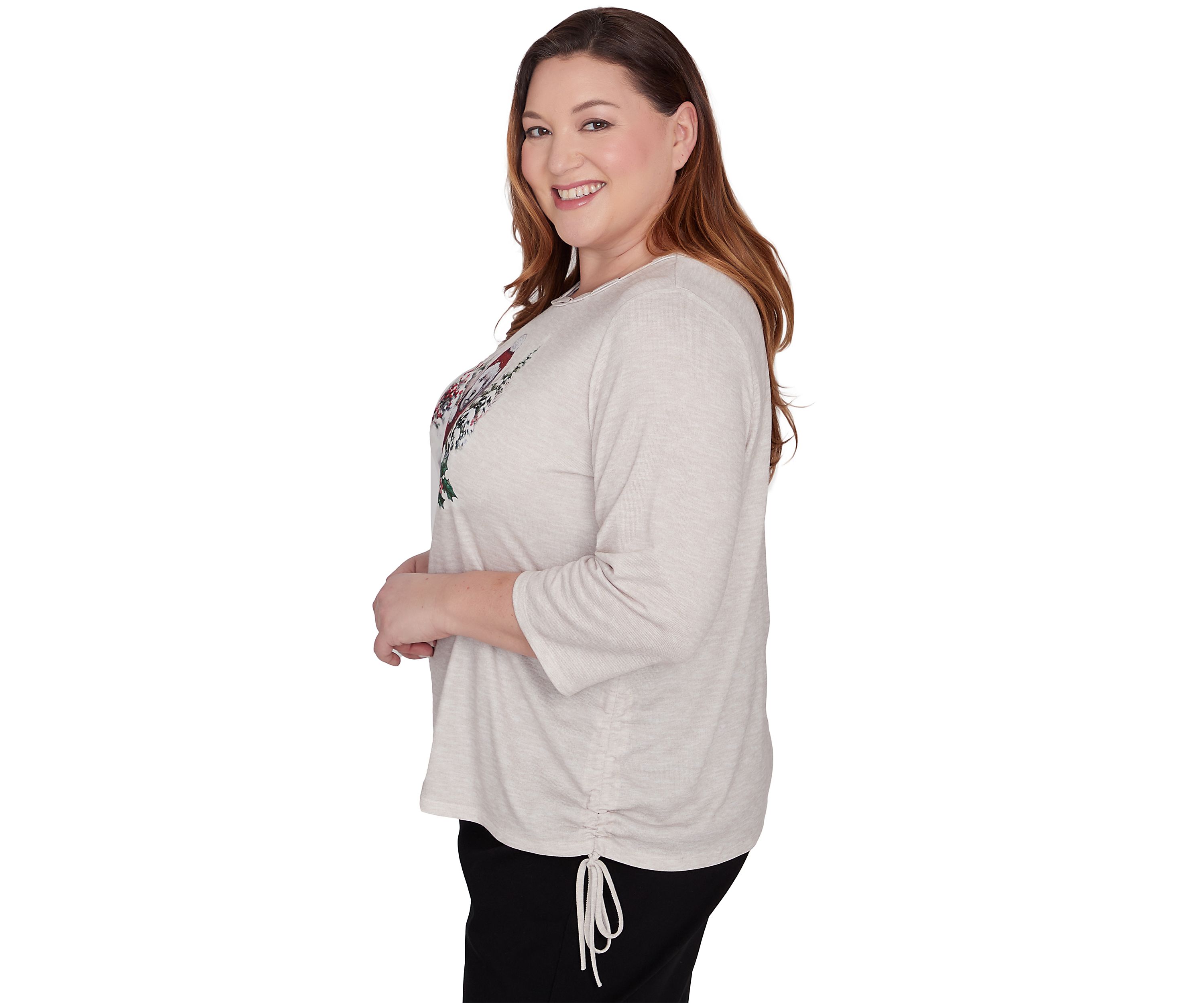 Plus Size Classics Festive Poodle Top