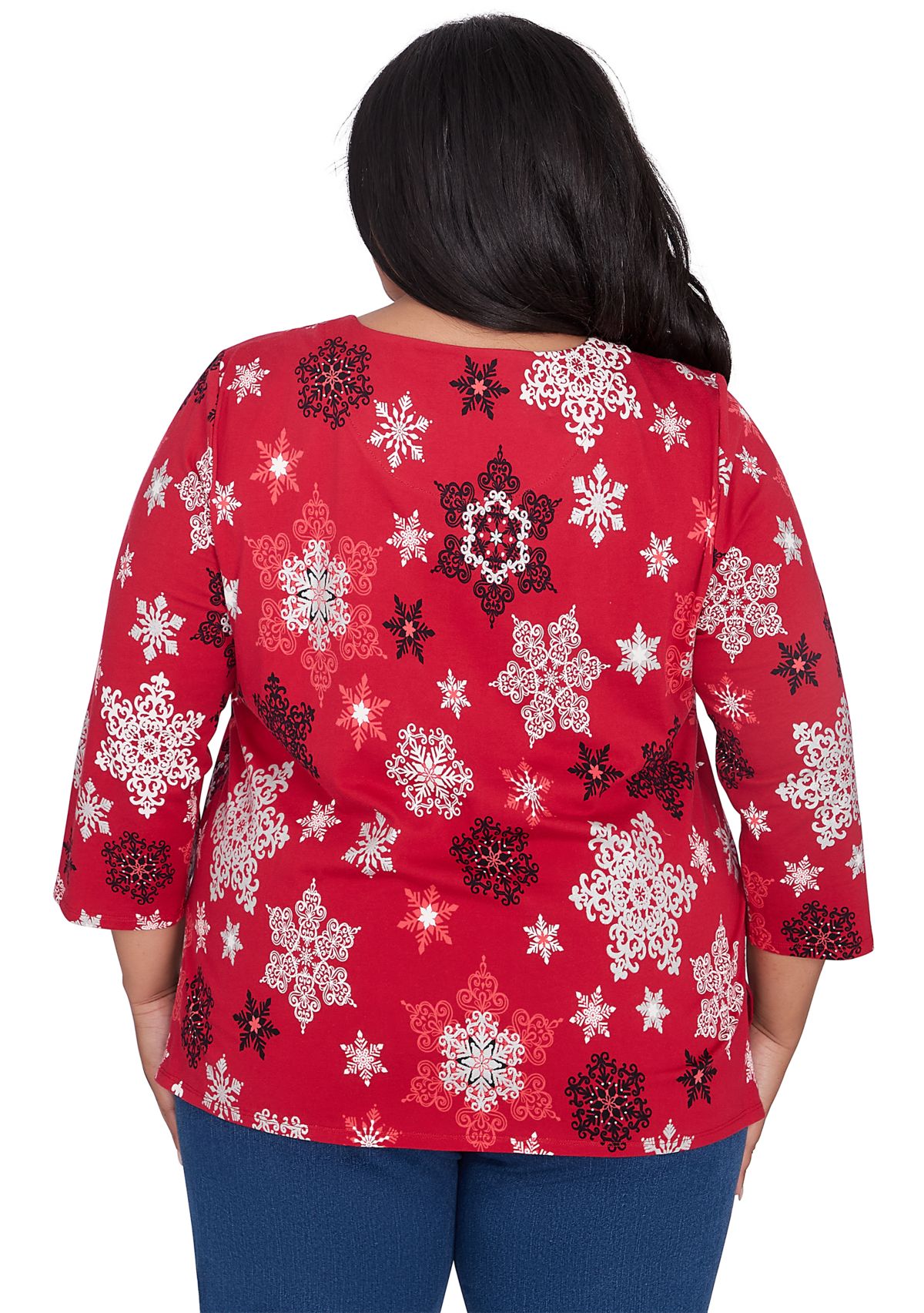 Plus Size Classics Snowflakes Top