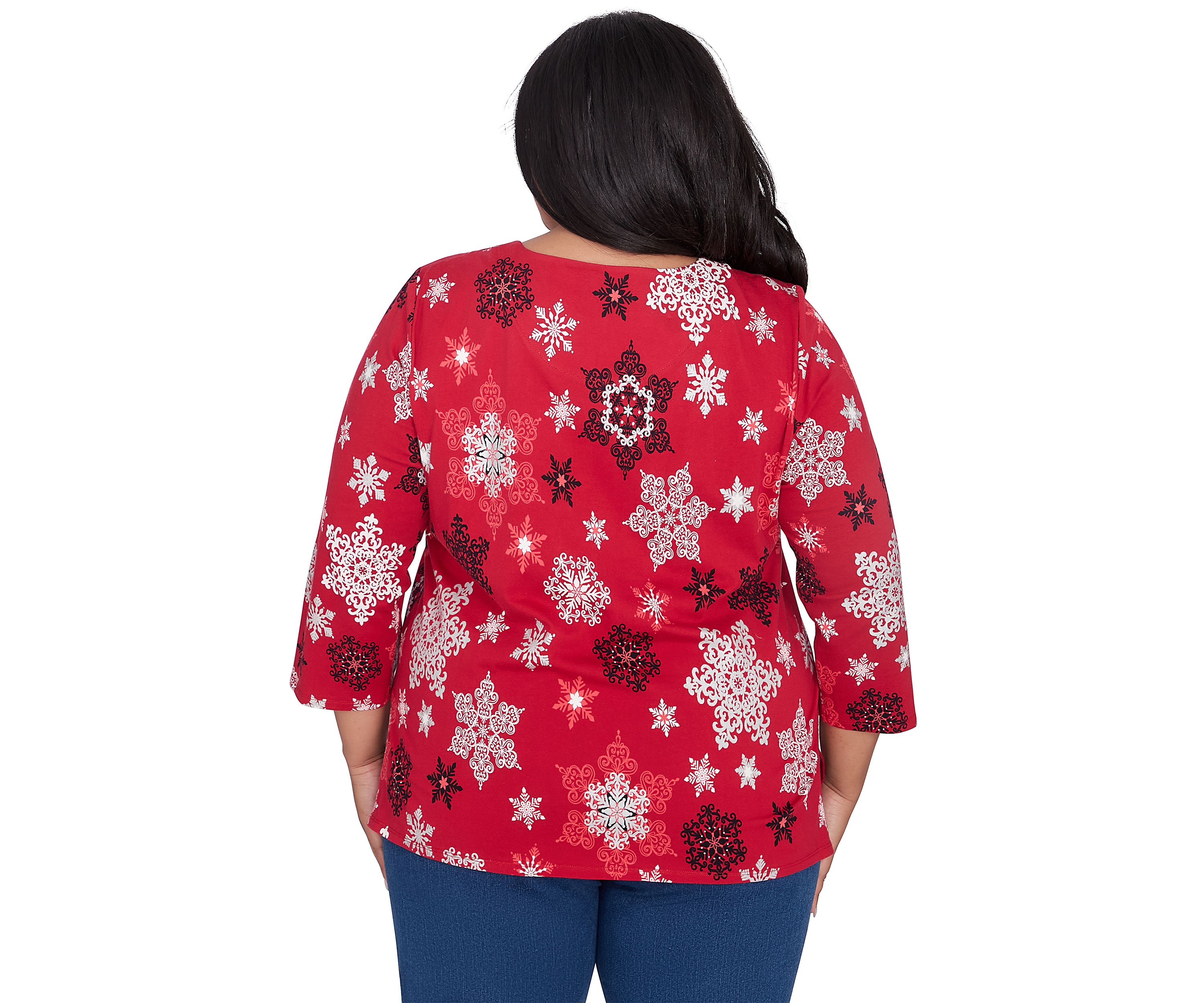 Plus Size Classics Snowflakes Top