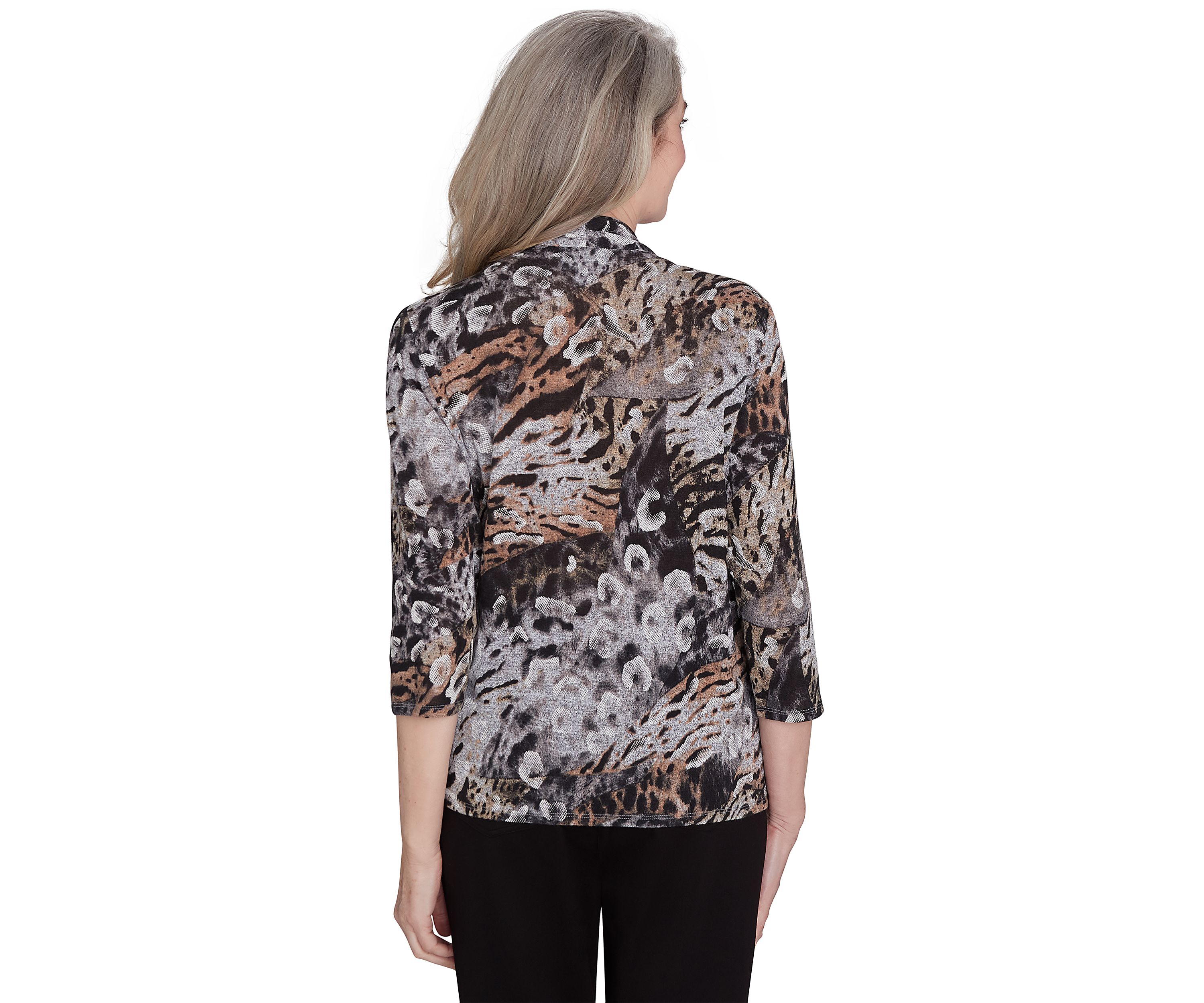 Petite Classics Animal with Puff Print Top 