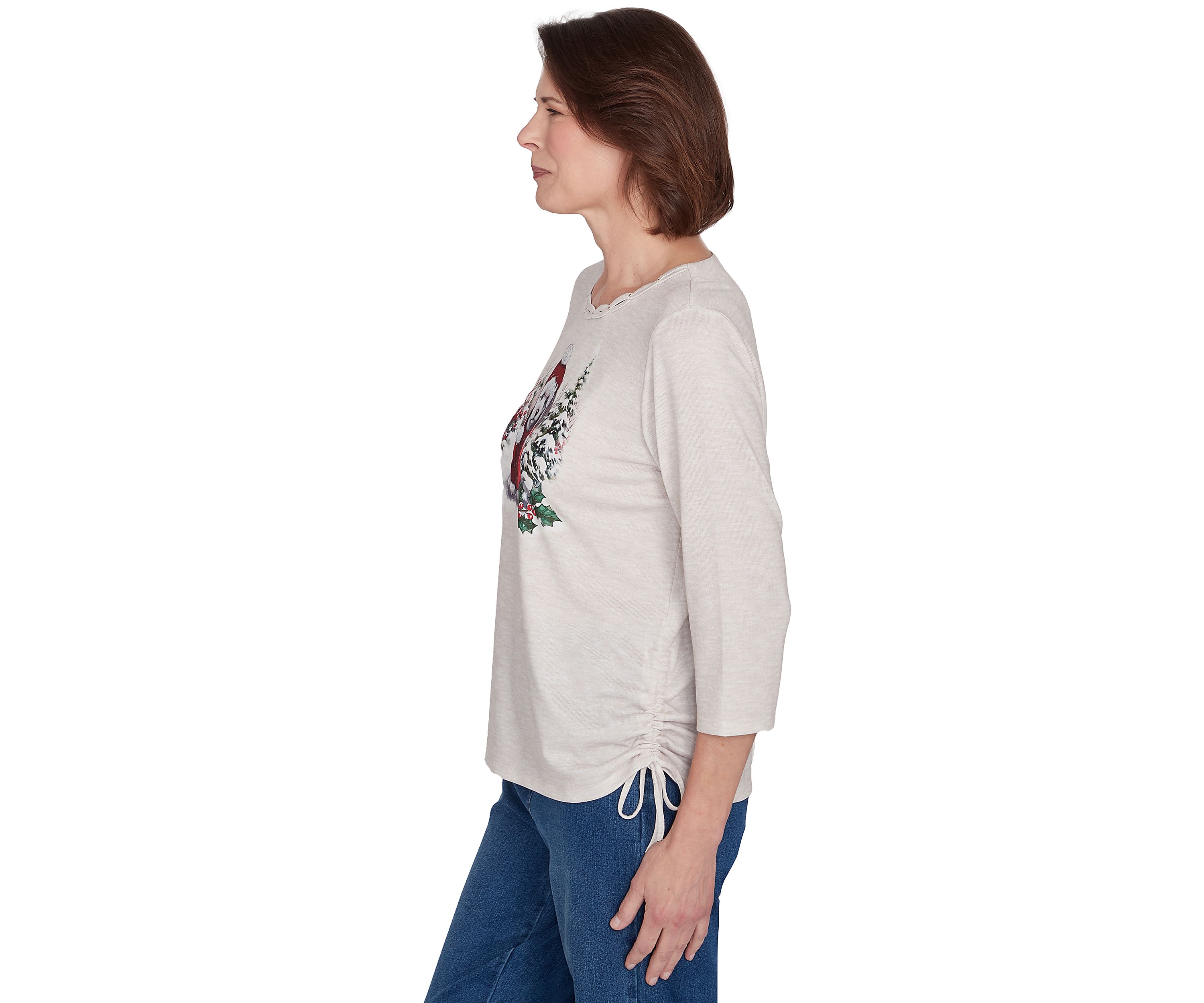 Petite Classics Festive Poodle Top