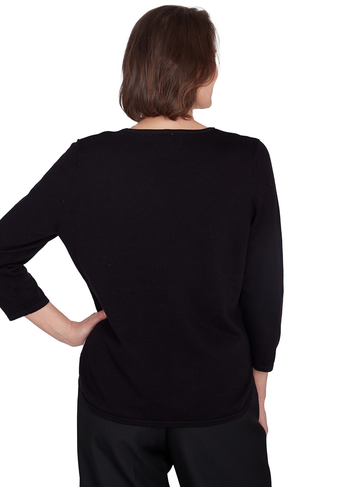 Petite Classics Color Blocked Sweater