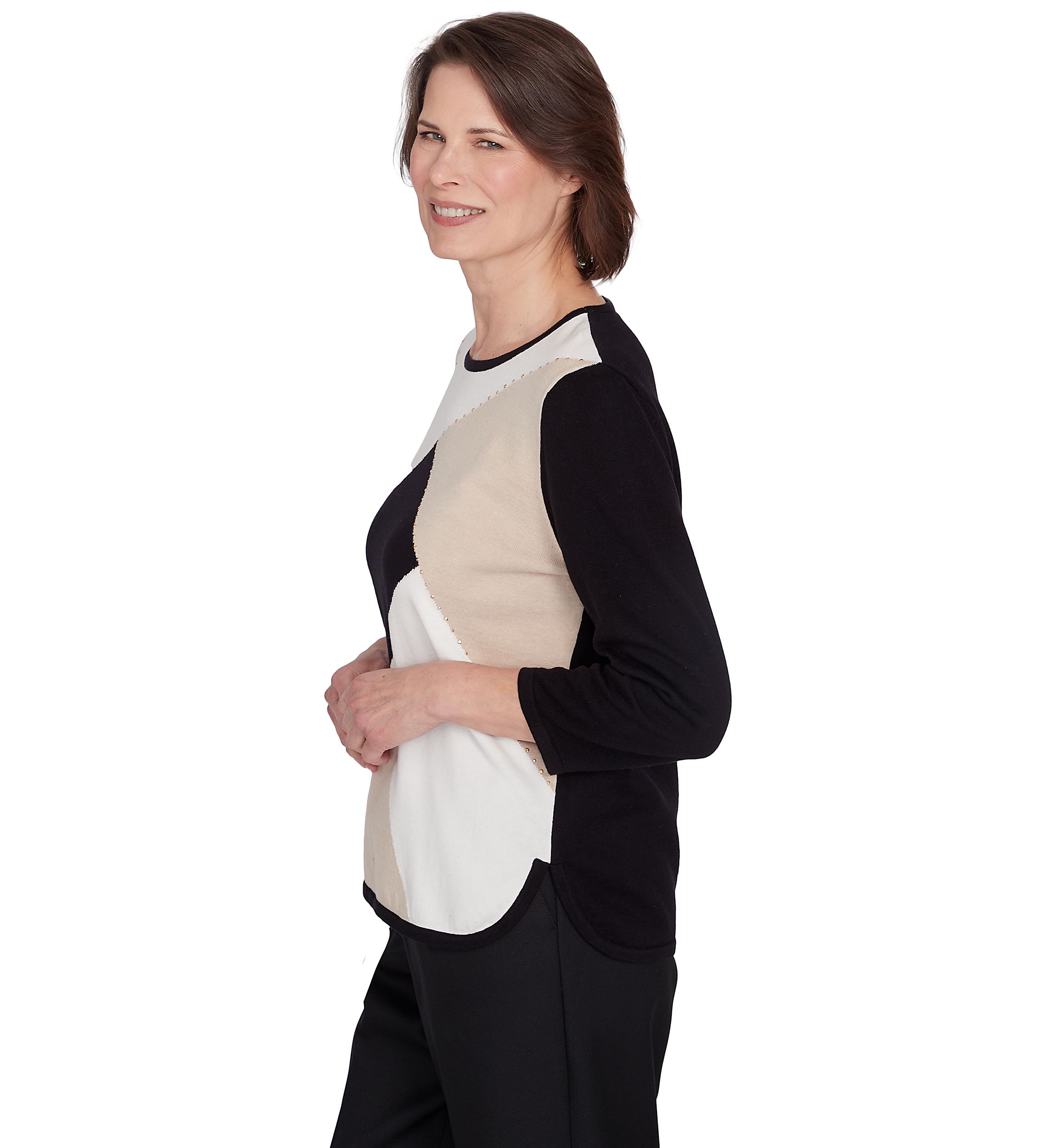 Petite Classics Color Blocked Sweater