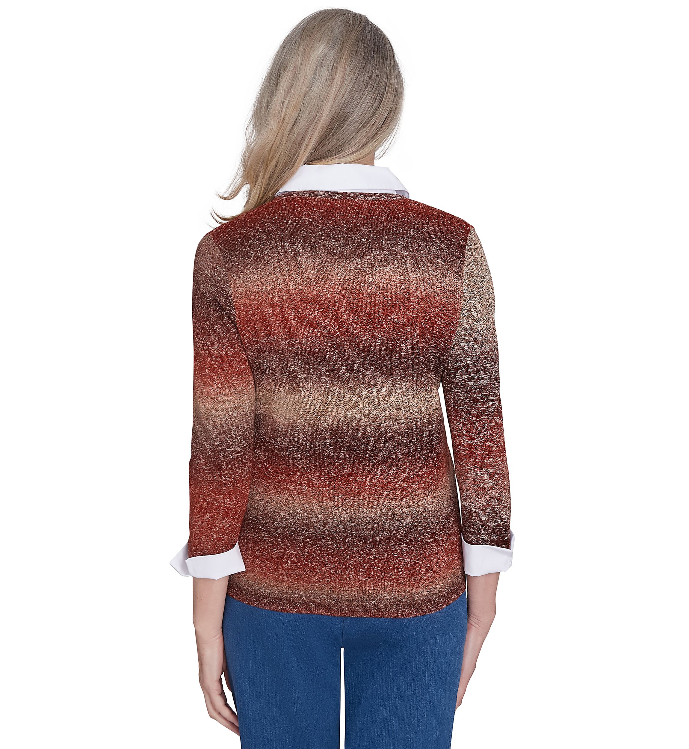 Petite Classics Ombre Chevron with Woven Top