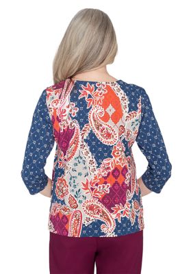 Women's Classics Paisley Patchwork Top