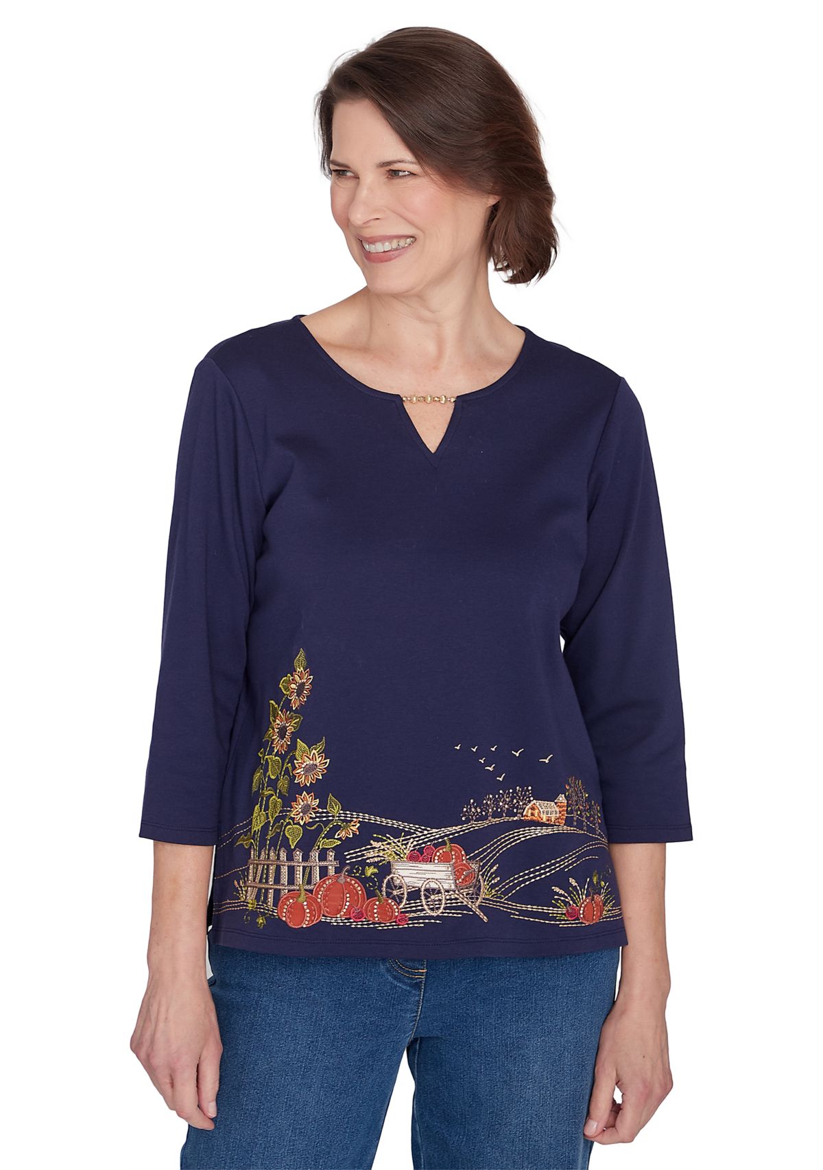 Womens Classics Farmhouse Scenic Top