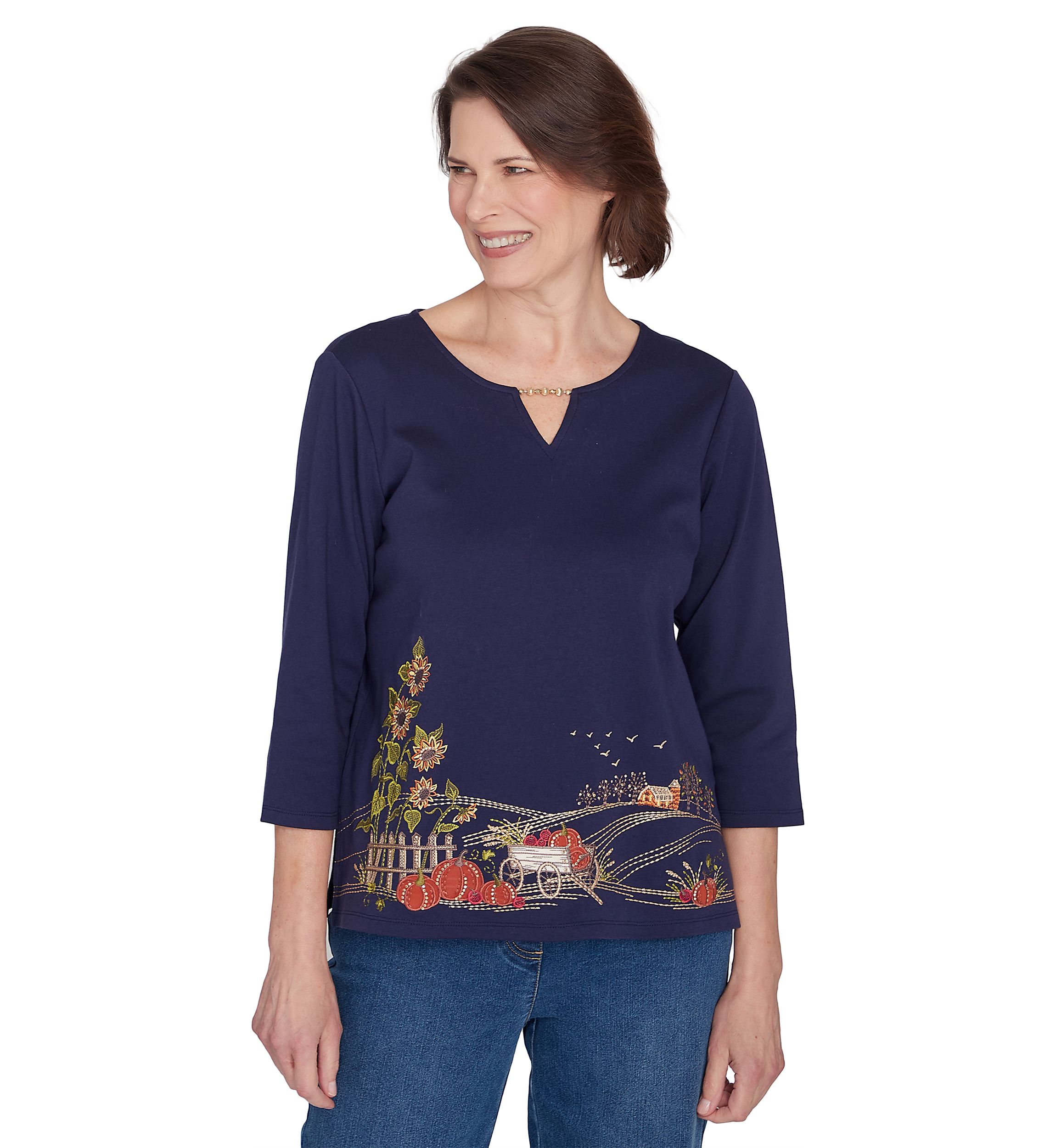 Womens Classics Farmhouse Scenic Top