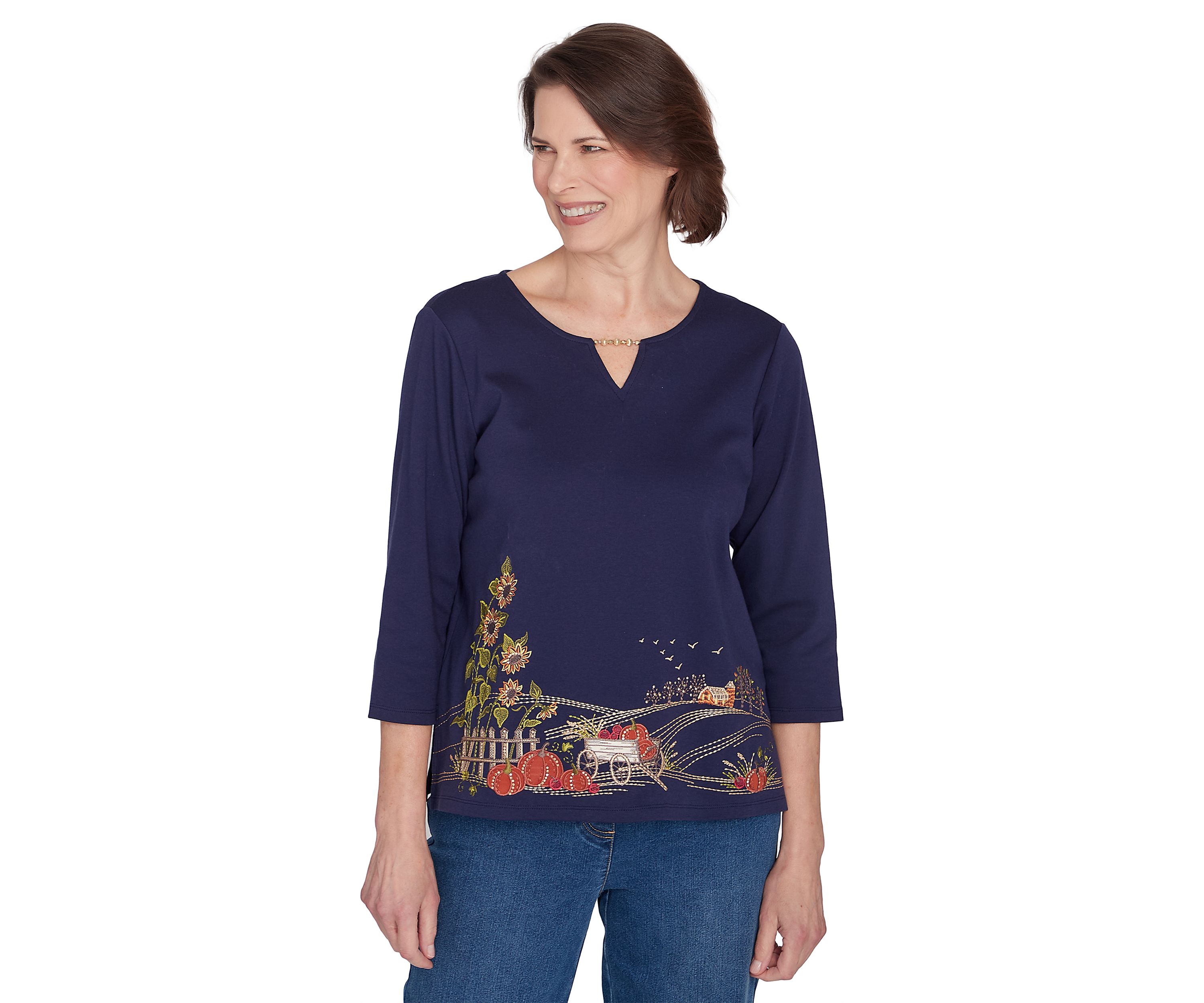 Womens Classics Farmhouse Scenic Top