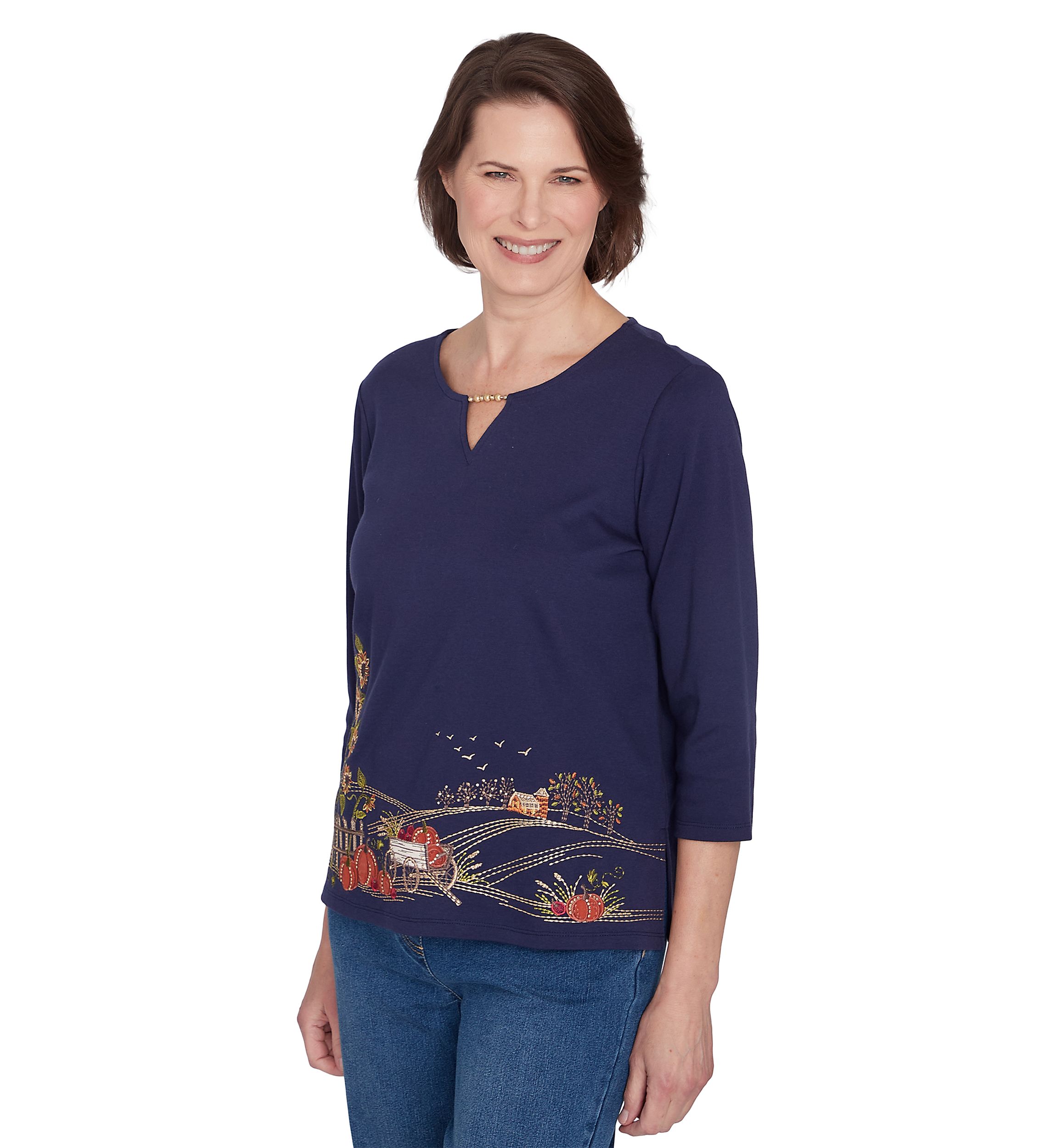 Womens Classics Farmhouse Scenic Top