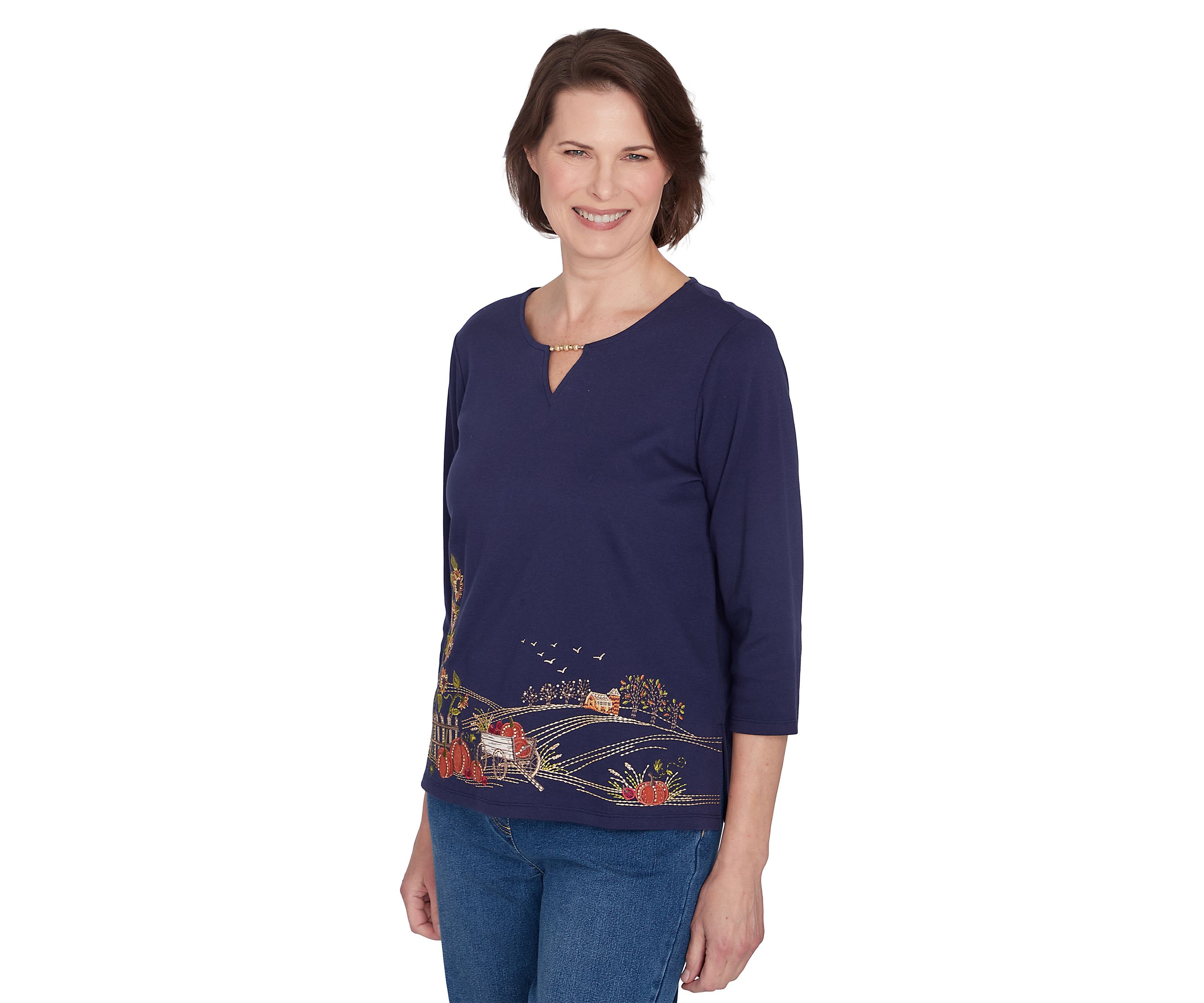 Womens Classics Farmhouse Scenic Top