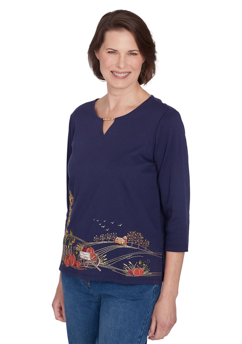Womens Classics Farmhouse Scenic Top
