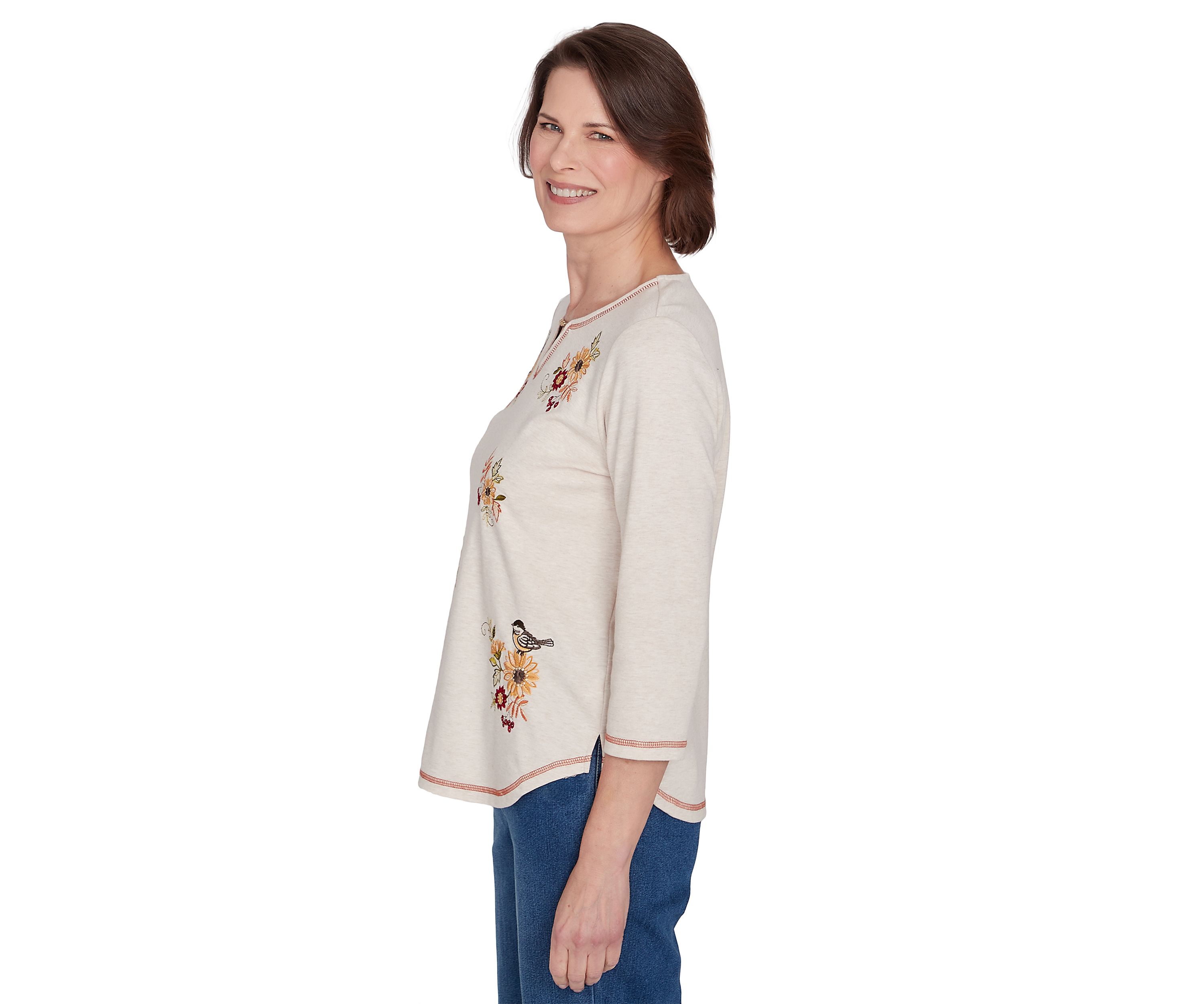 Womens Classics Sunflowers with Birds Top