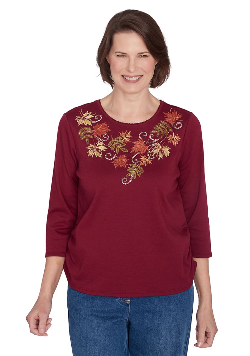Womens Classics Falling Leaves Top
