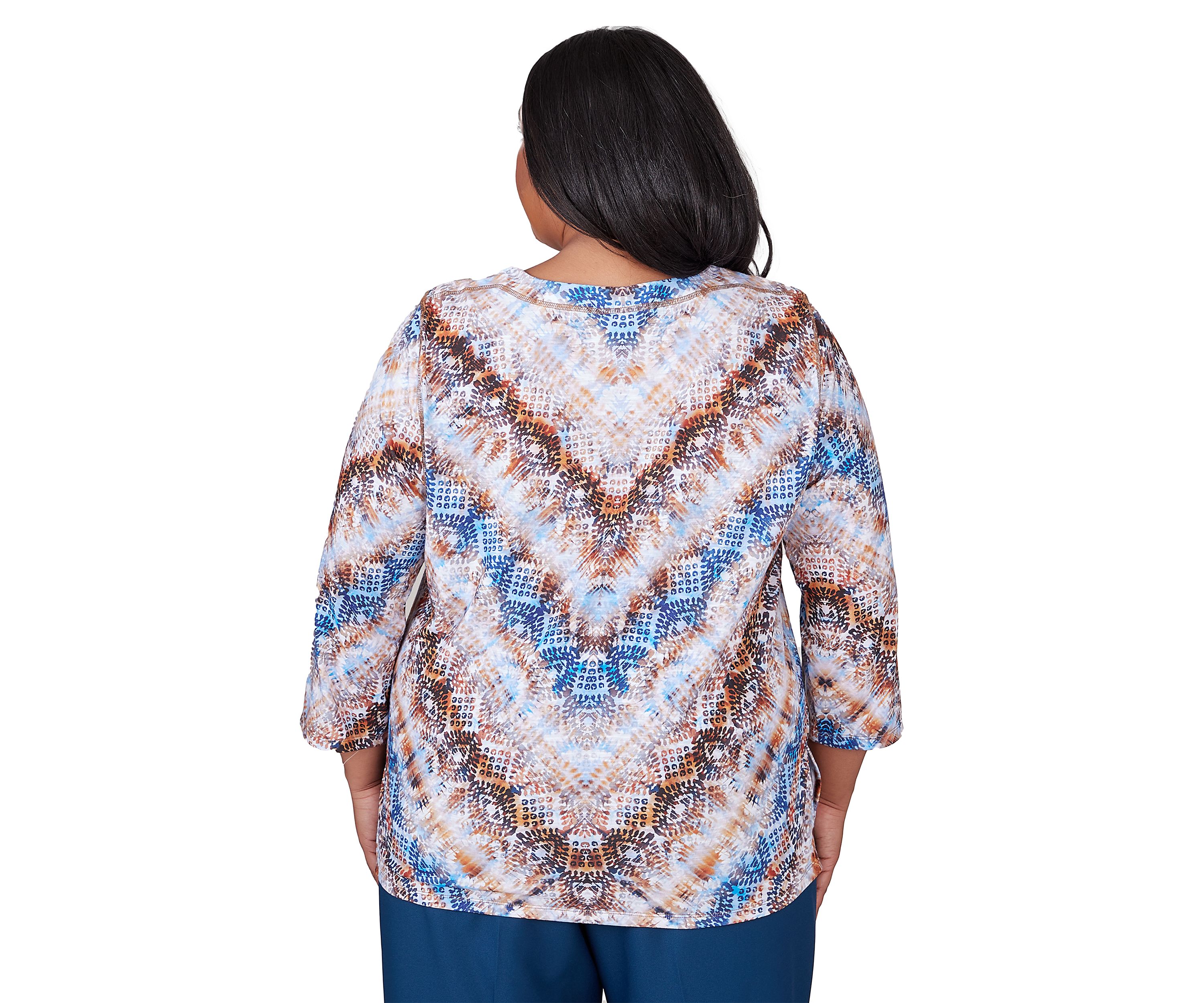 Plus Size Classics Python Chevron Top