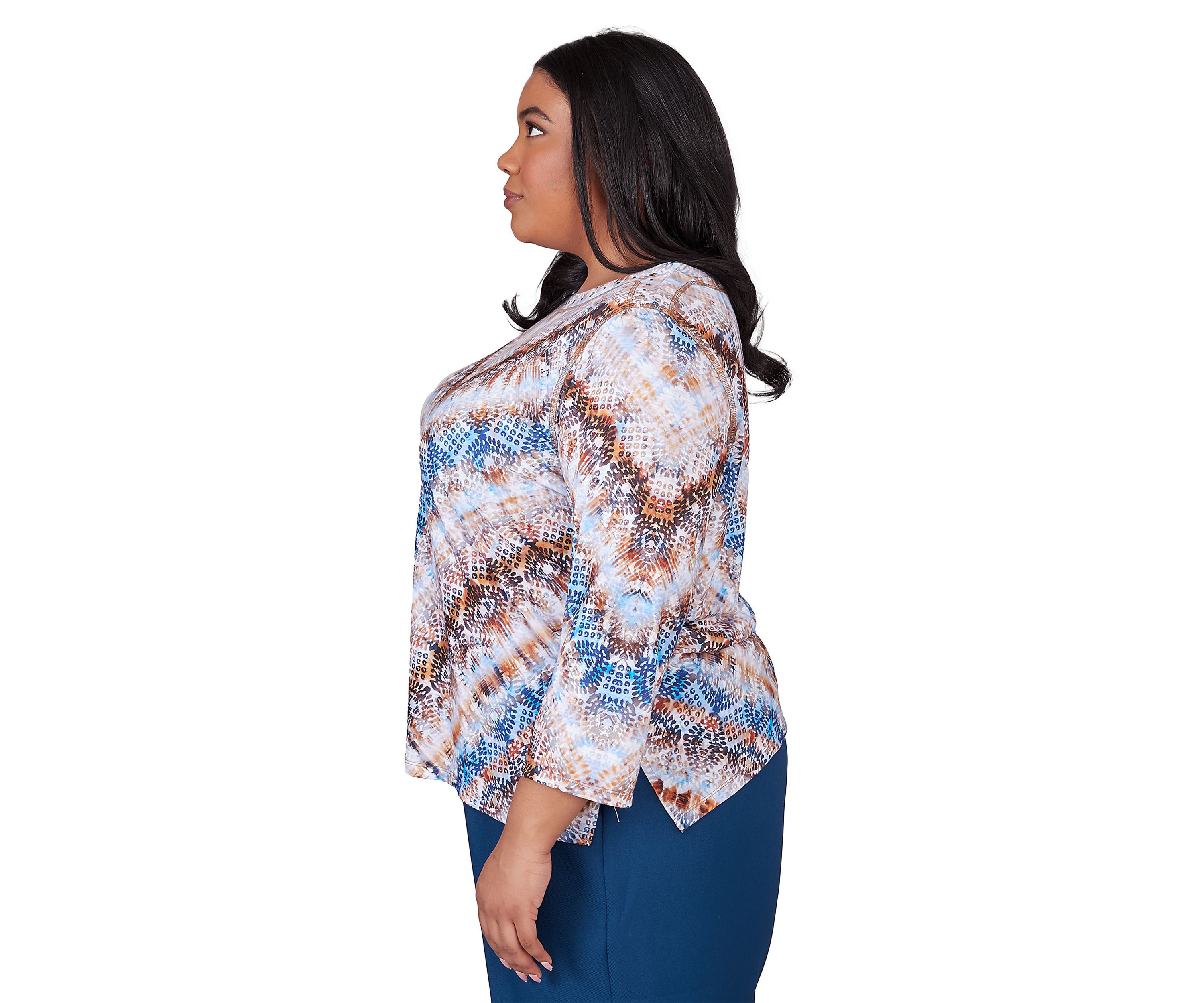 Plus Size Classics Python Chevron Top