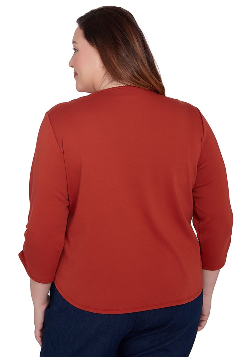 Plus Size Classics Nuzzling Owls Top
