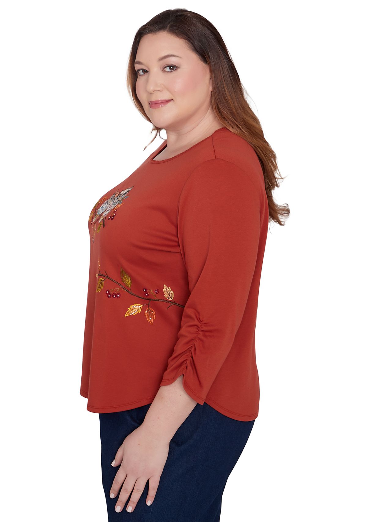 Plus Size Classics Nuzzling Owls Top