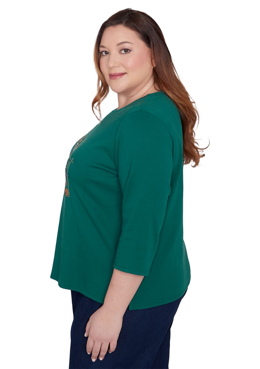 Plus Size Classics Birds with Hats Top