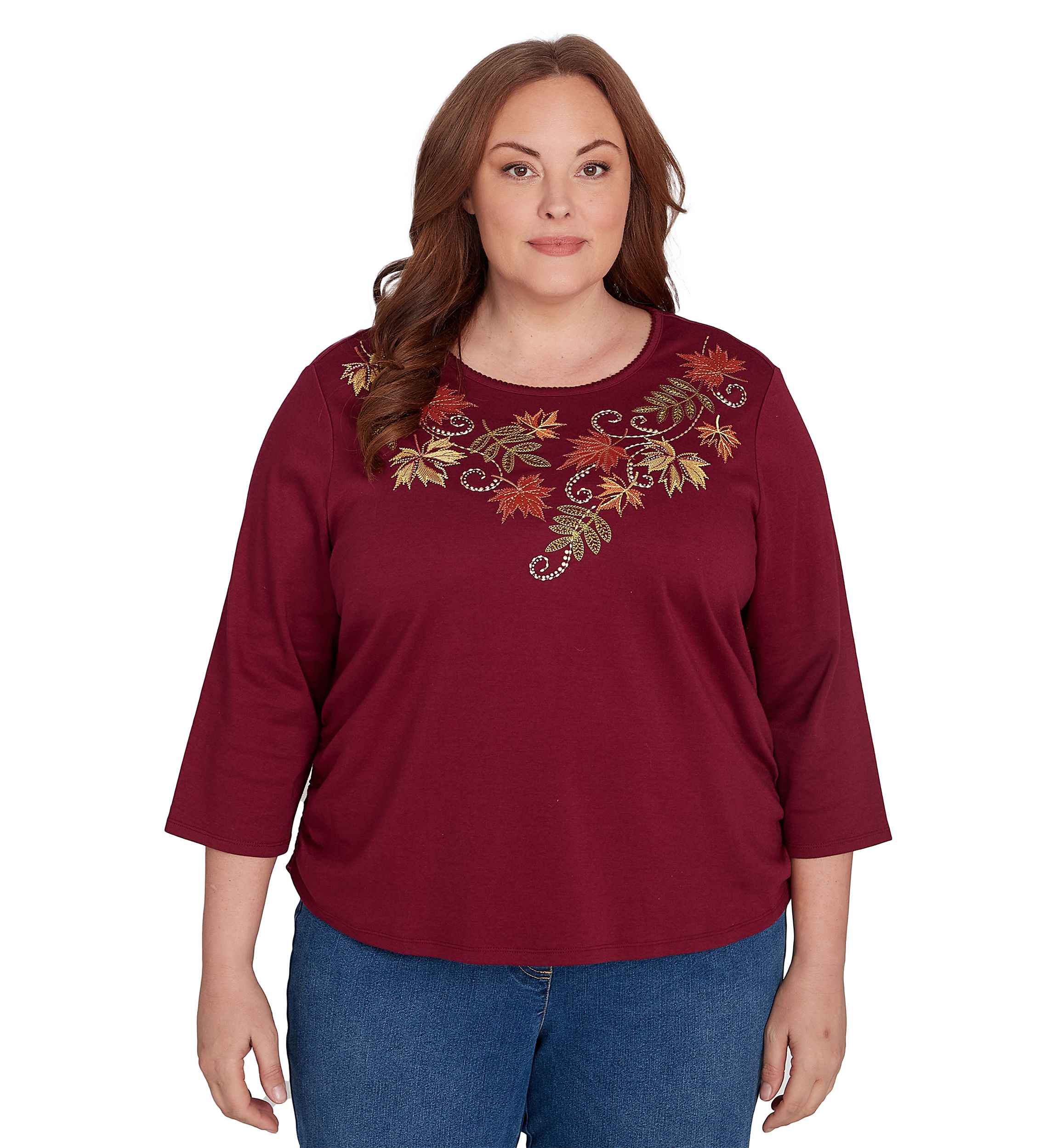 Plus Size Classics Falling Leaves Top