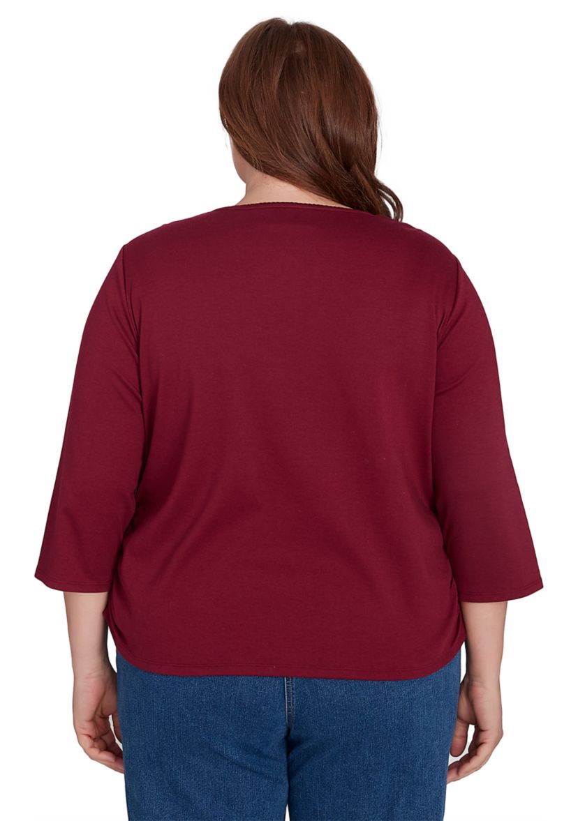 Plus Size Classics Falling Leaves Top