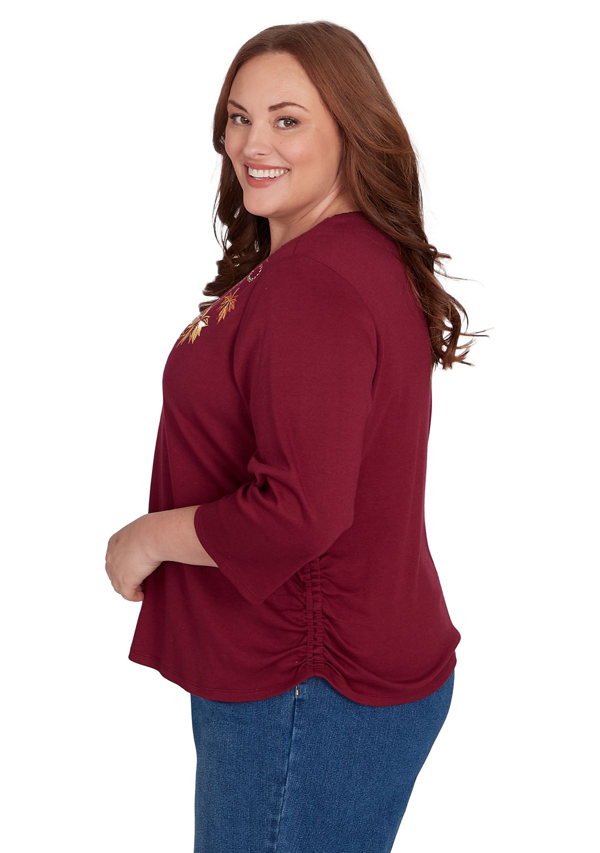 Plus Size Classics Falling Leaves Top