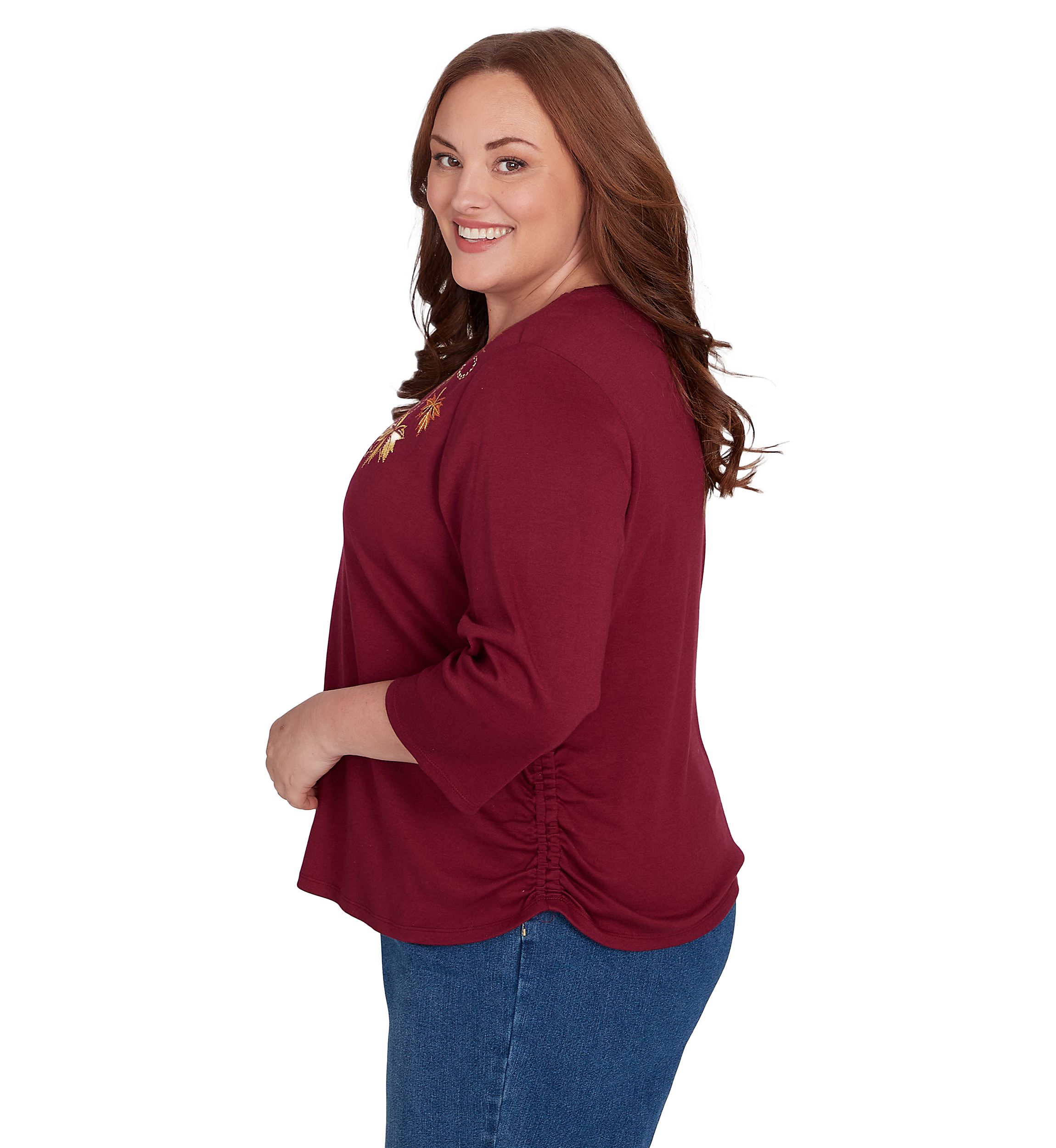 Plus Size Classics Falling Leaves Top