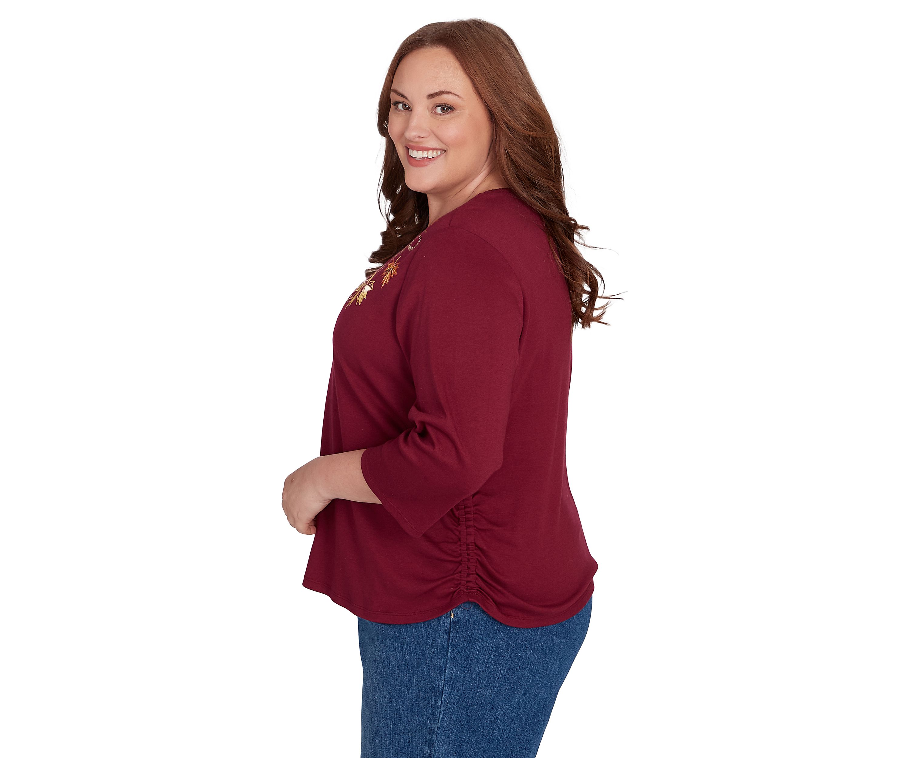Plus Size Classics Falling Leaves Top