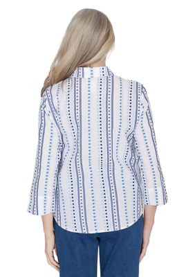 Petite Classics Jacquard Stripe Top