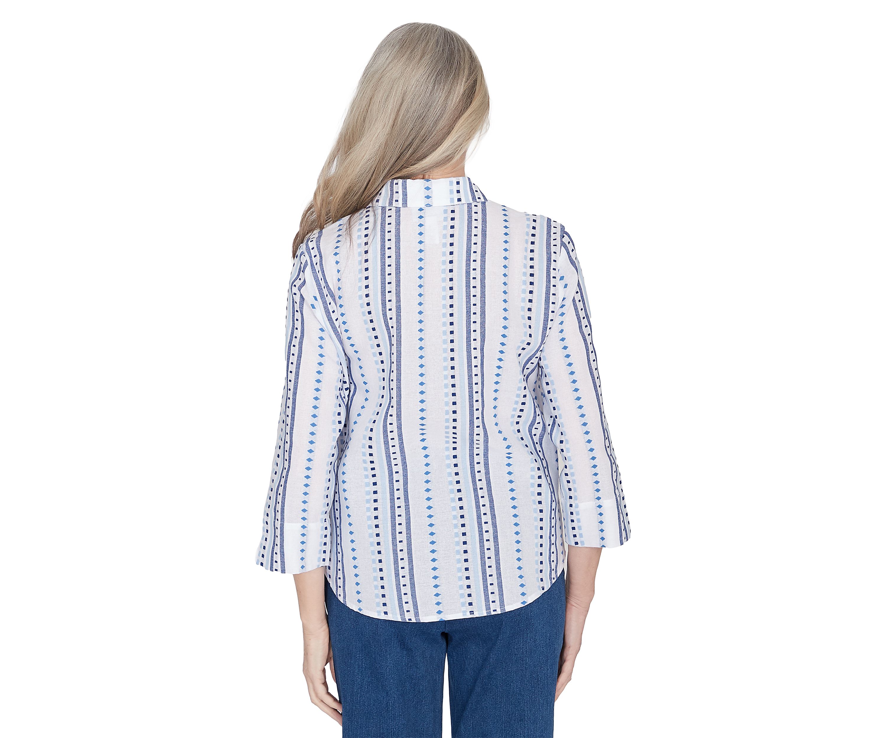 Petite Classics Jacquard Stripe Top