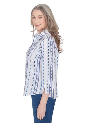 Petite Classics Jacquard Stripe Top