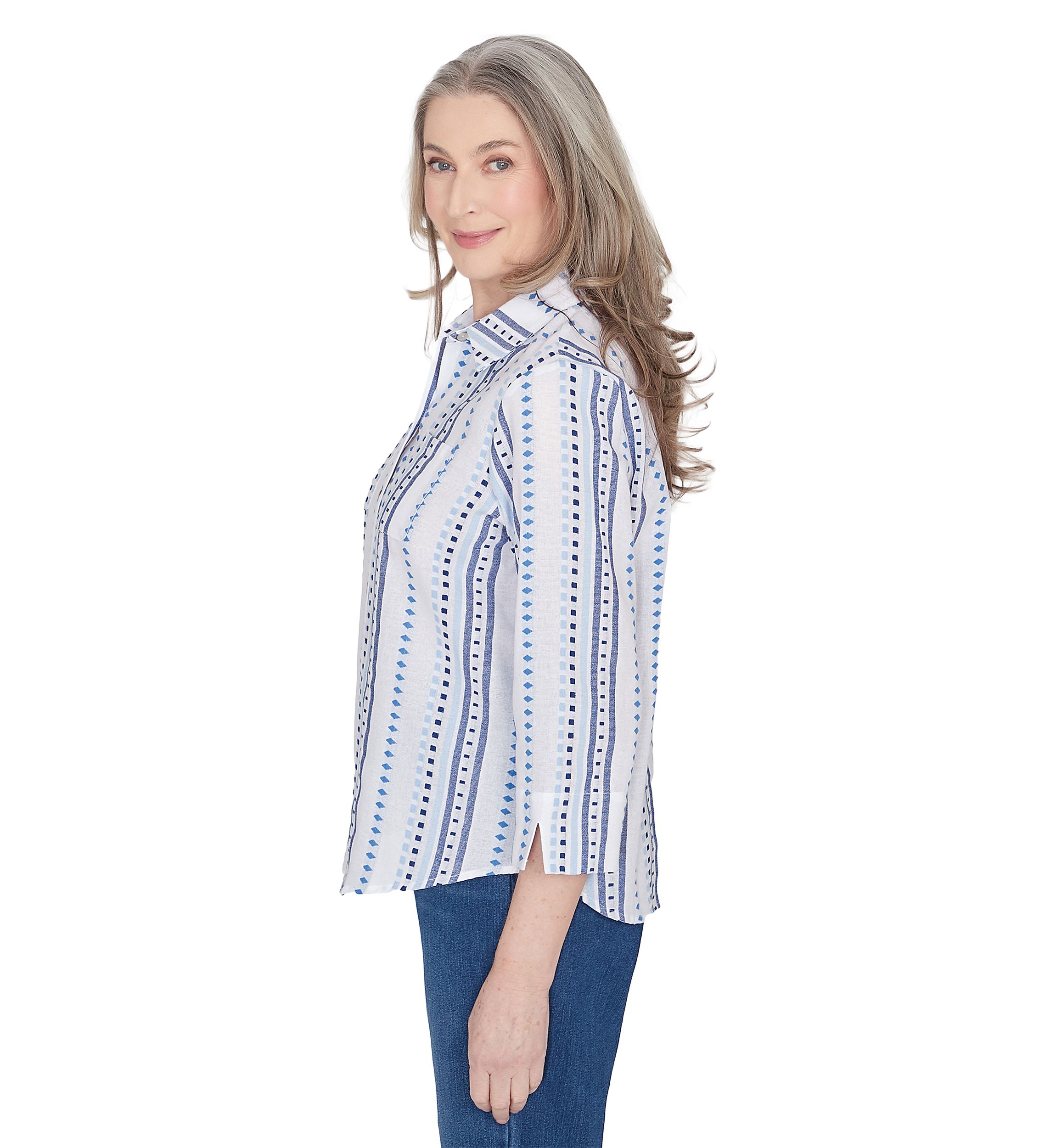 Petite Classics Jacquard Stripe Top
