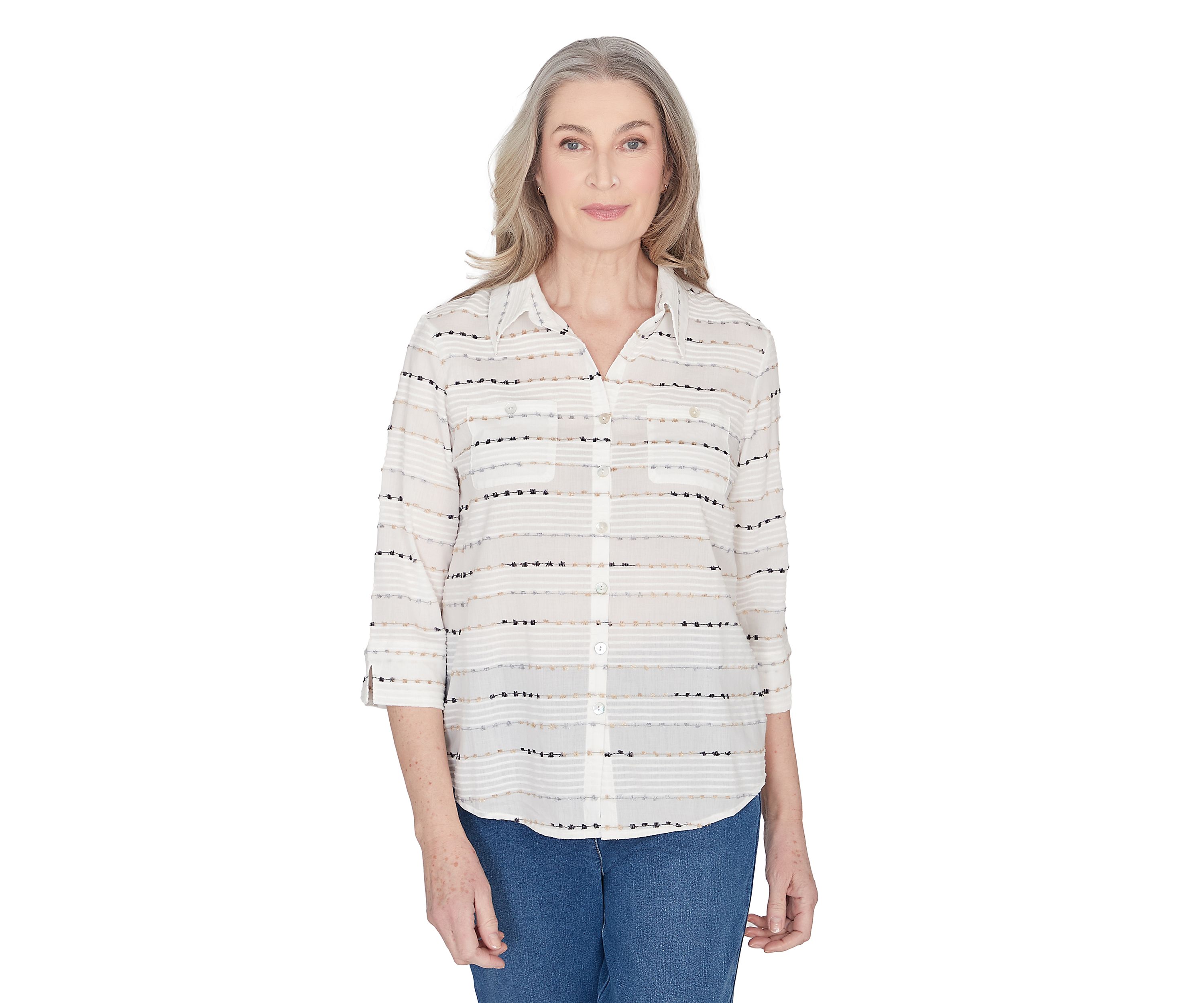 Petite Classics Eyelash Biadere Top