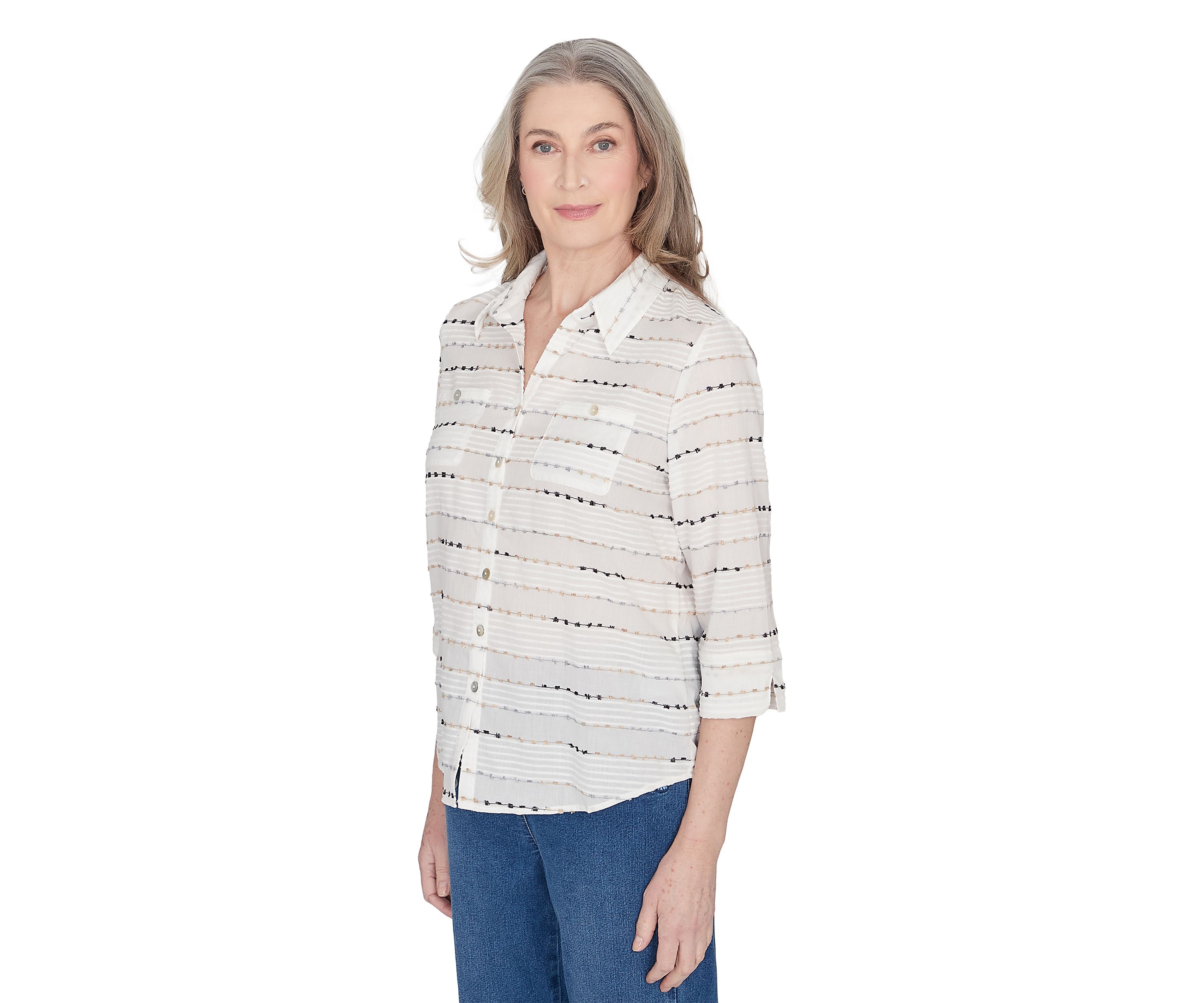 Petite Classics Eyelash Biadere Top