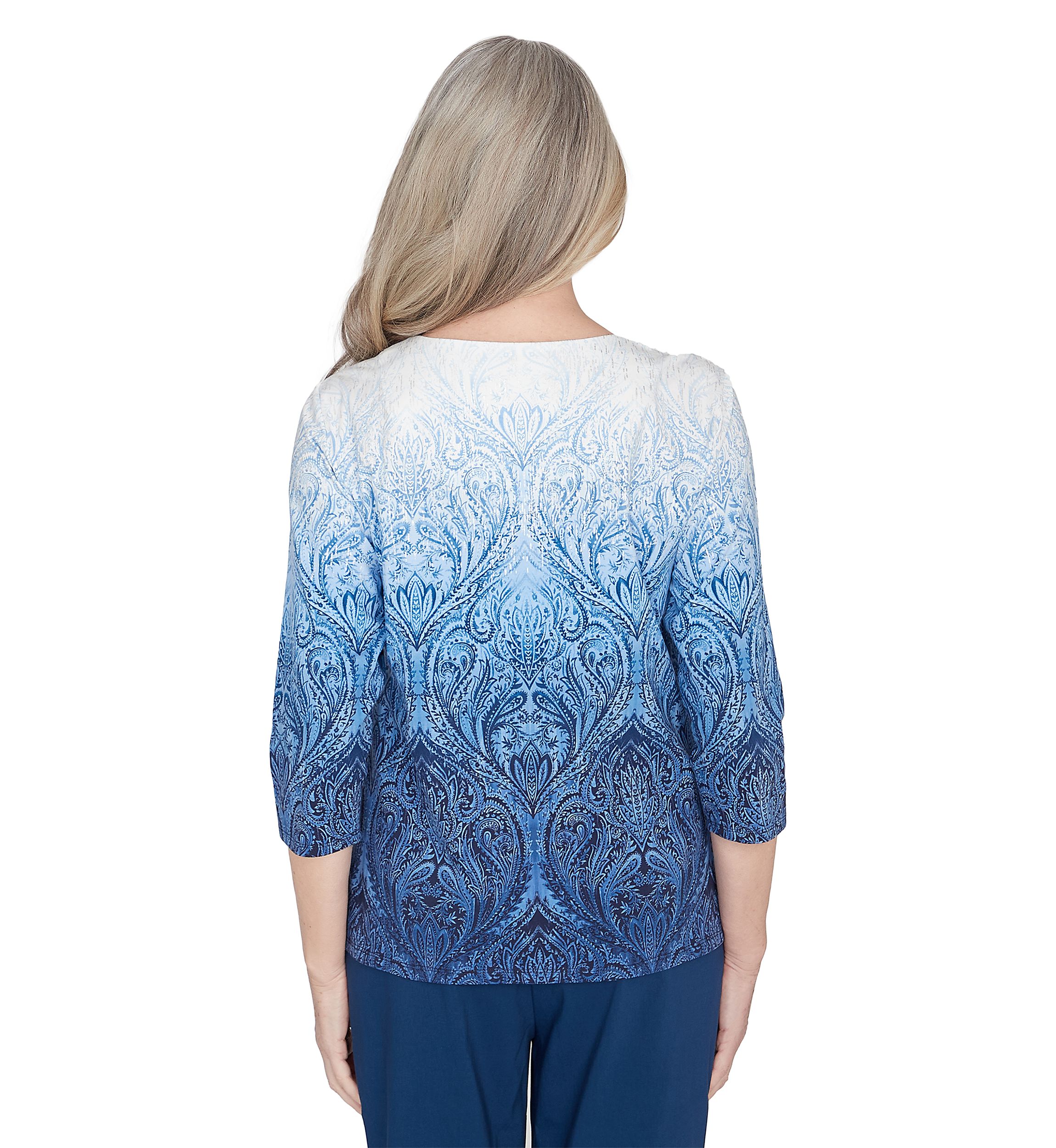 Petite Classics Ombré Medallion Blouse