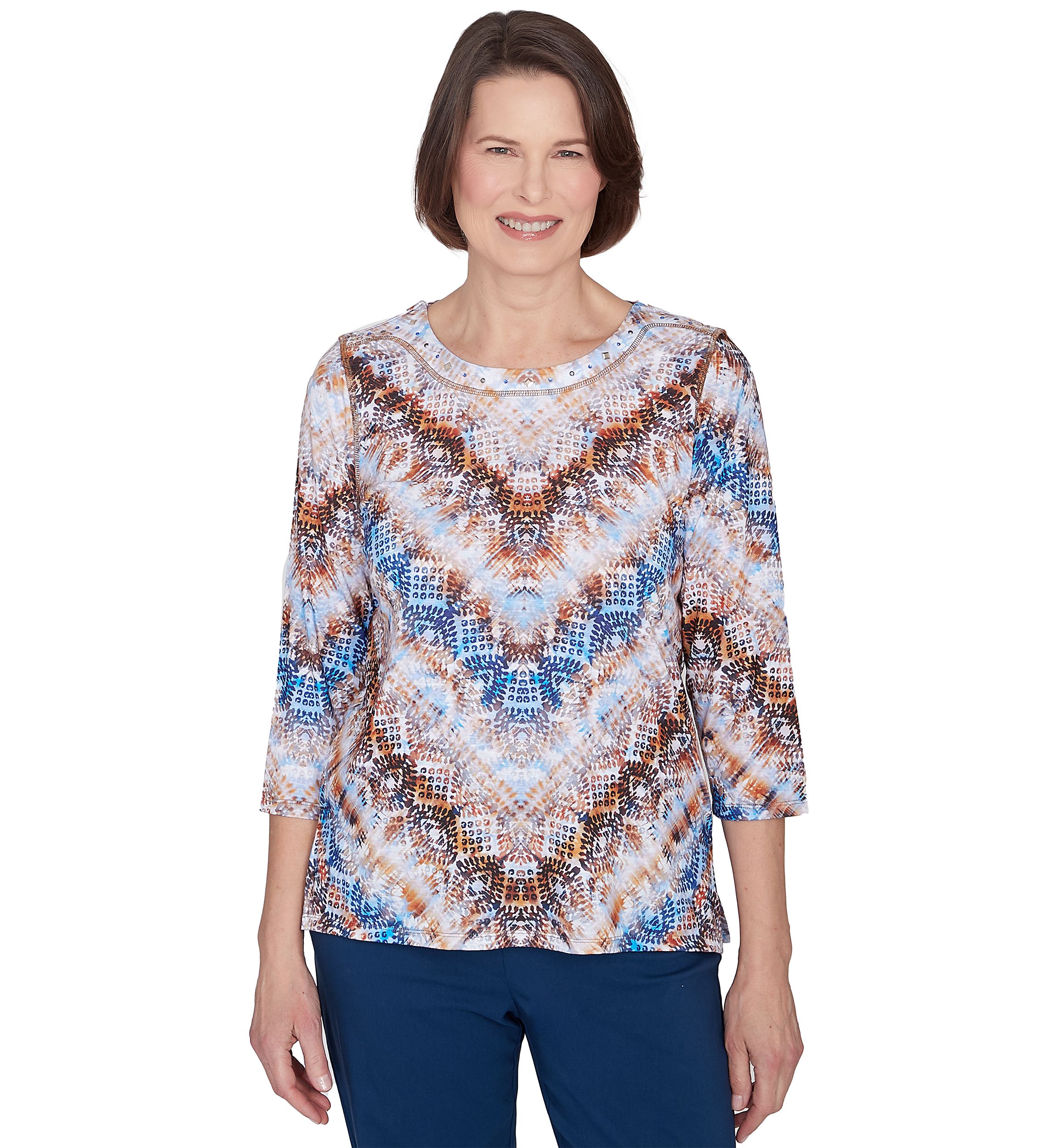 Petite Classics Python Chevron Top