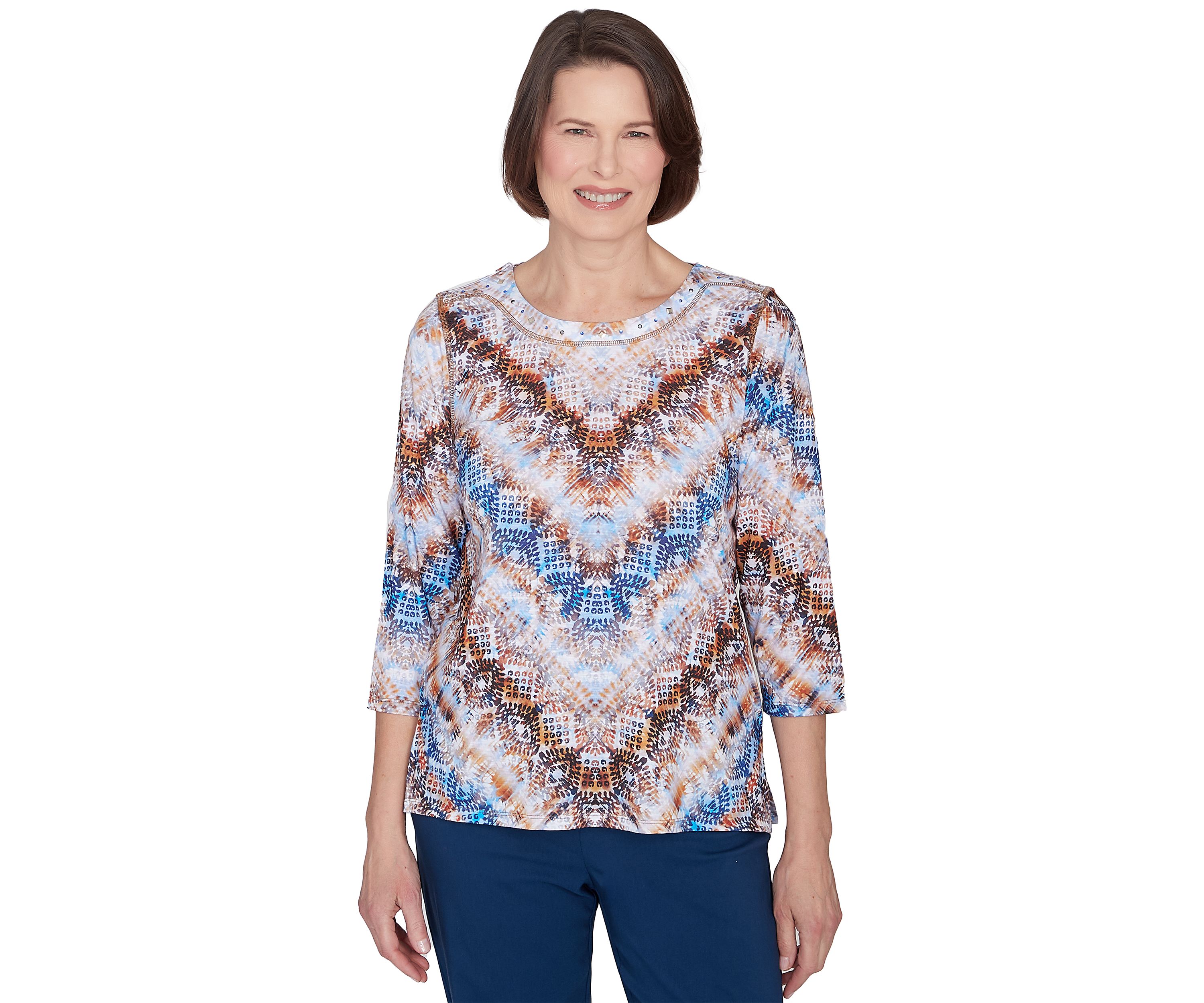 Petite Classics Python Chevron Top