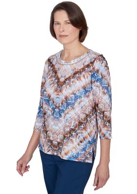 Petite Classics Python Chevron Top