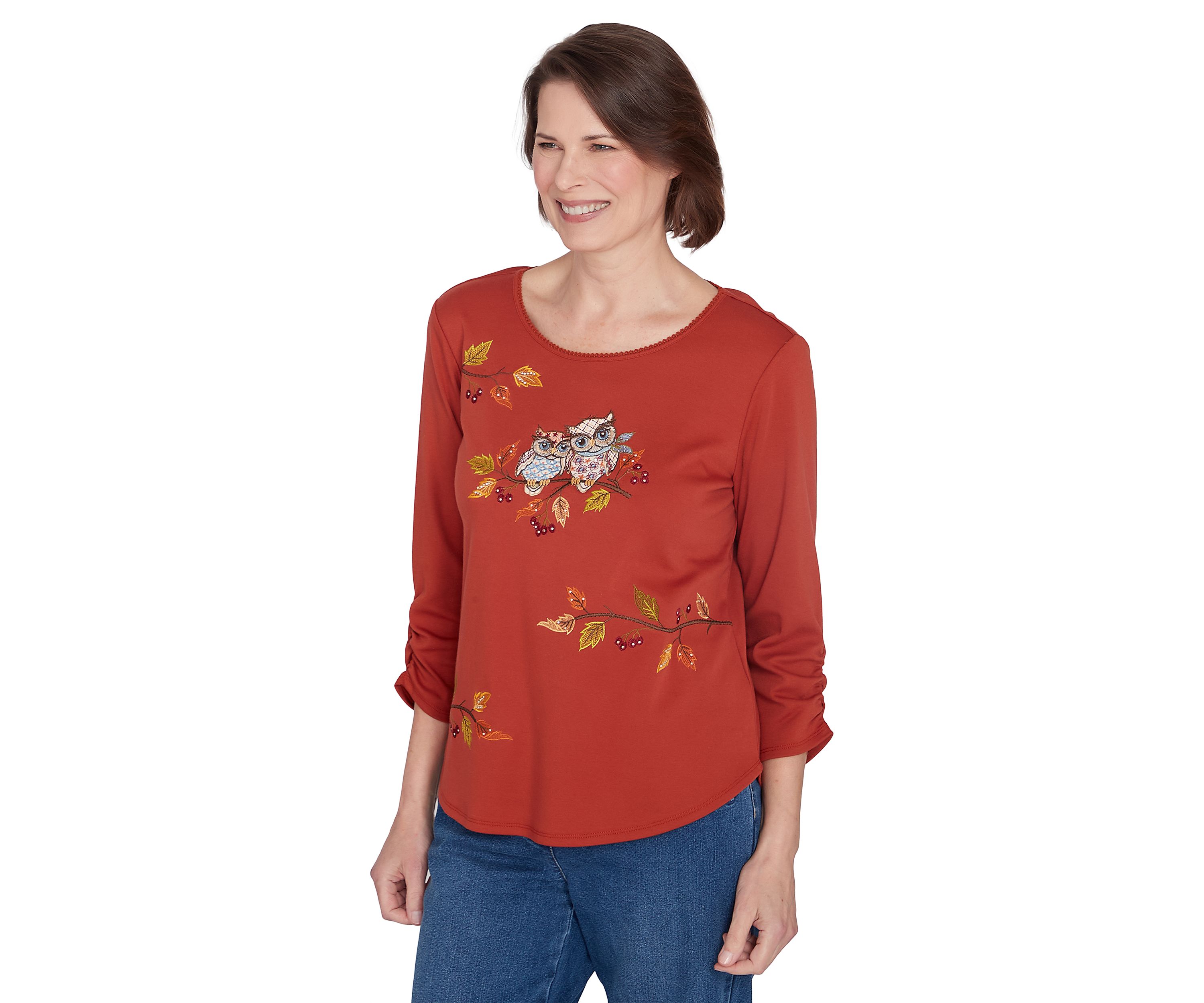 Petite Classics Nuzzling Owls Top