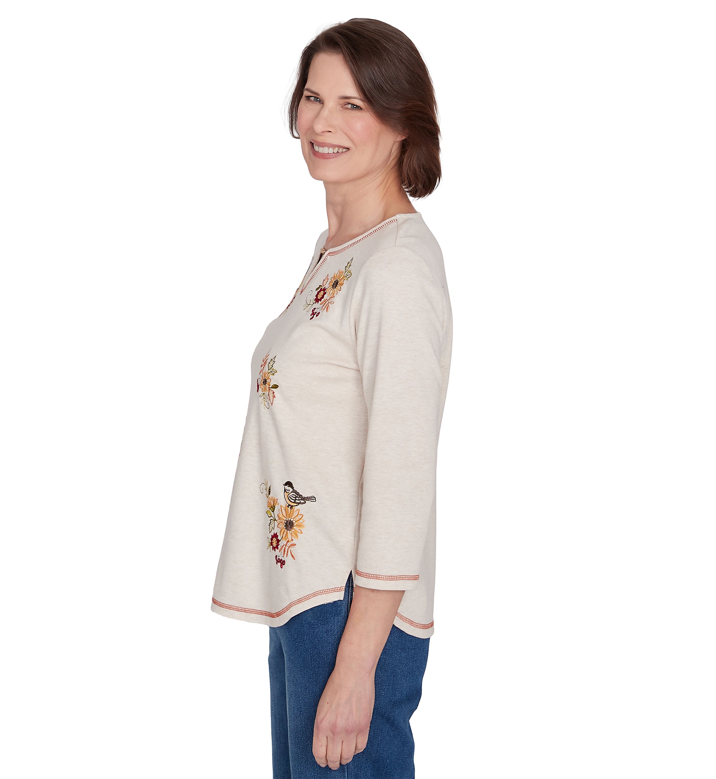 Petite Classics Sunflowers with Birds Top