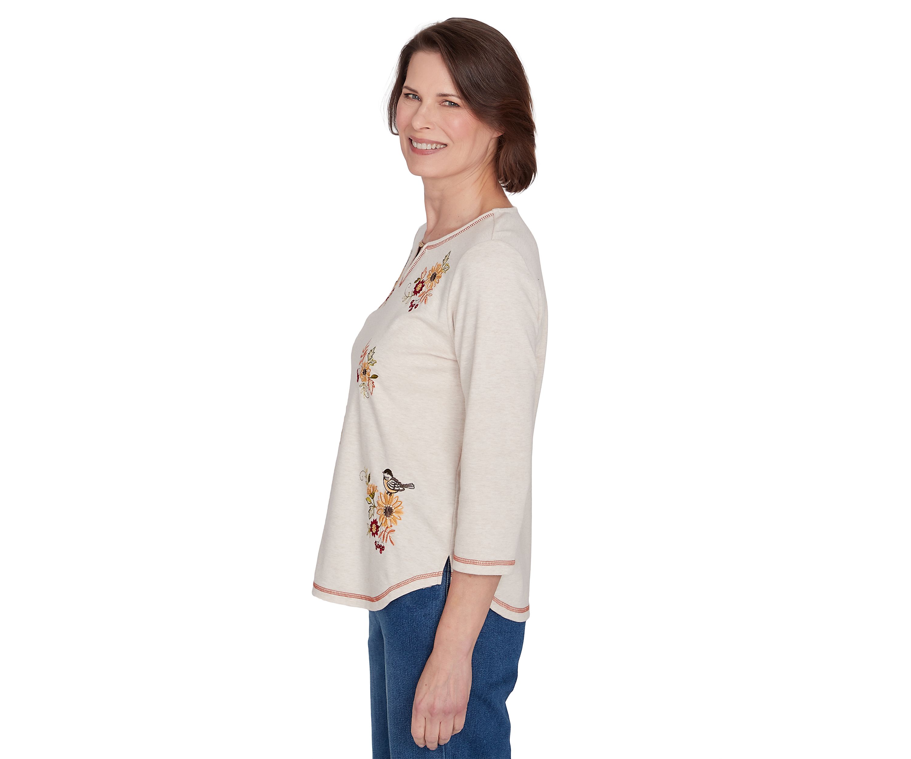 Petite Classics Sunflowers with Birds Top
