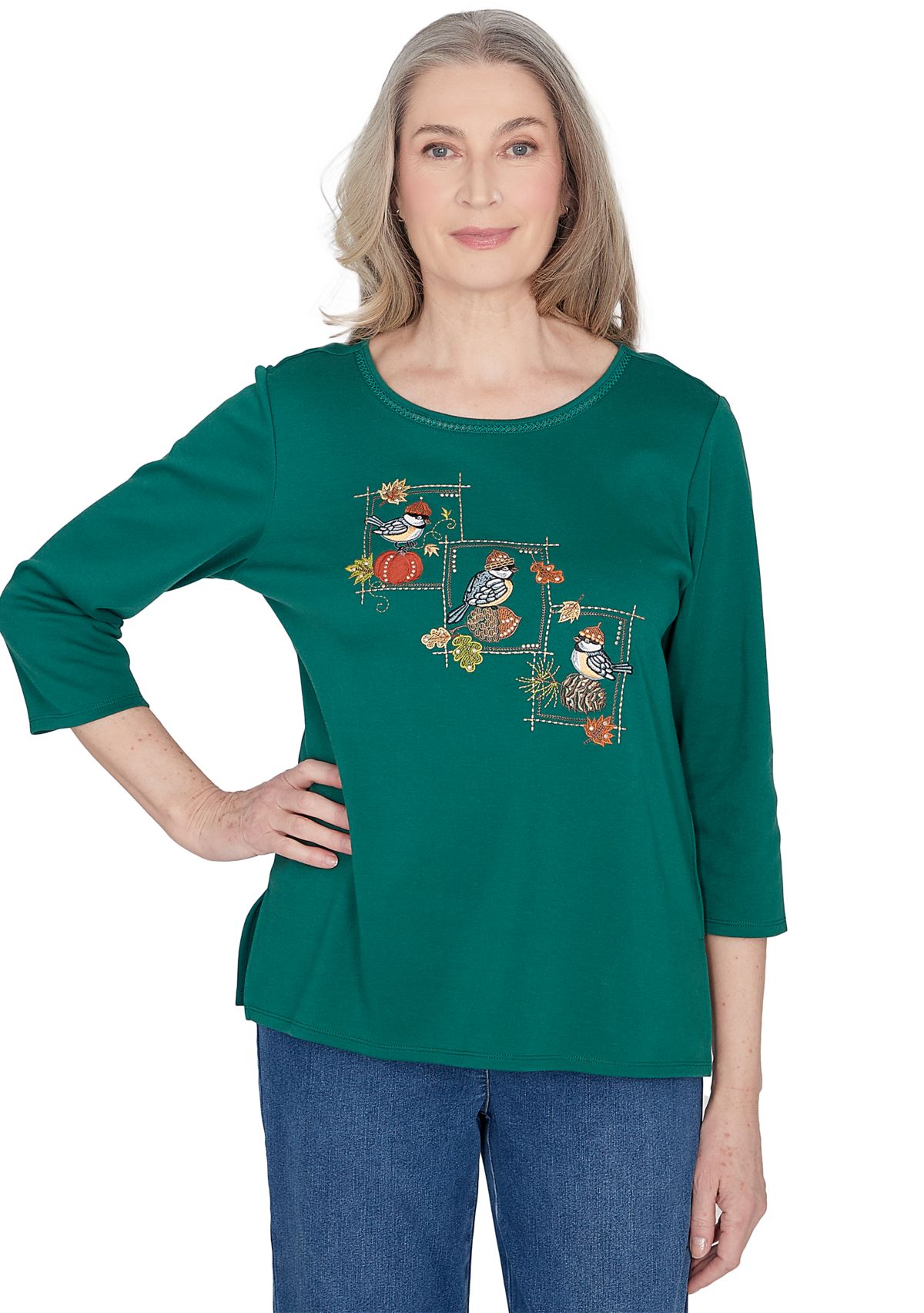 Petite Classics Birds with Hats Top